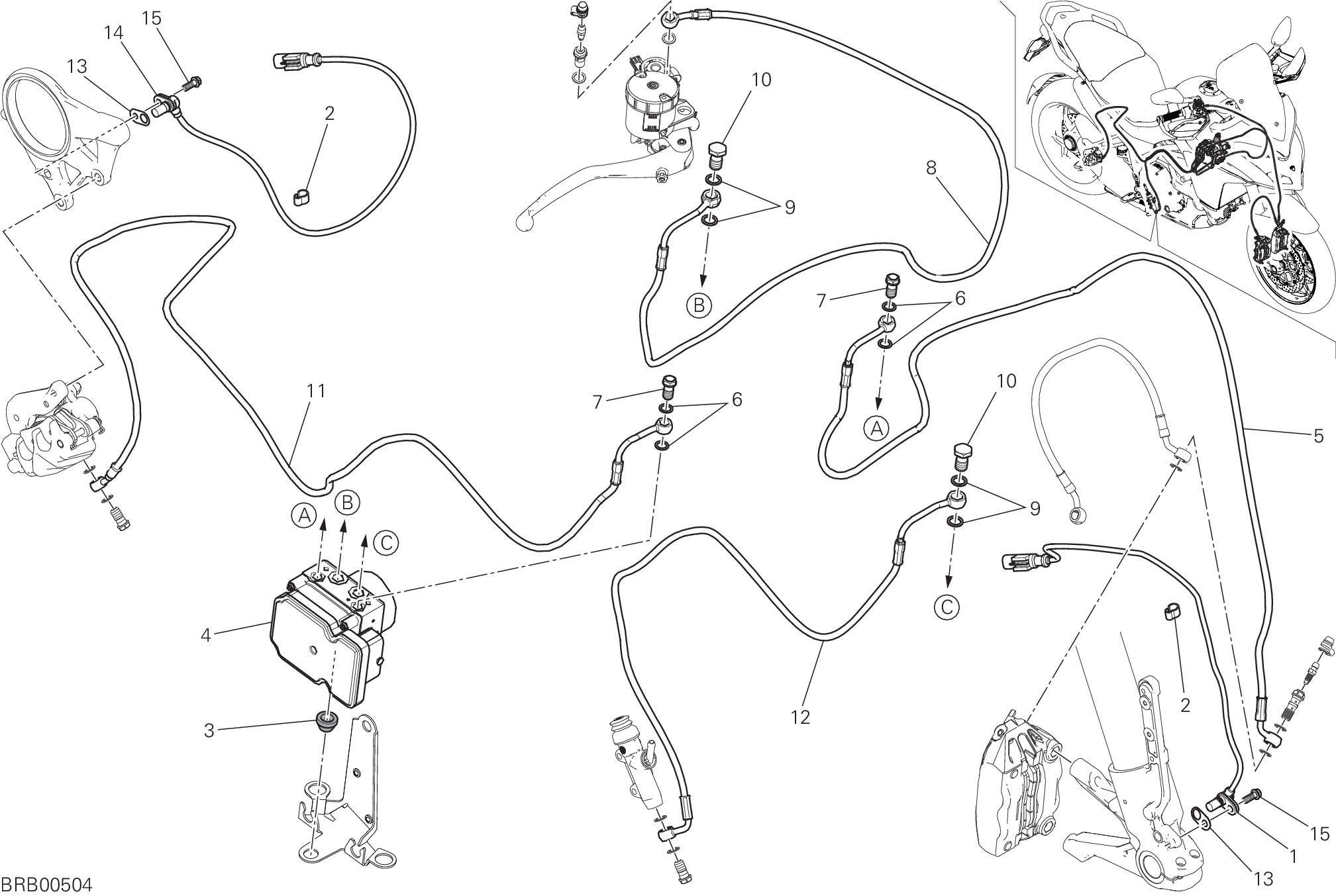 24A SYSTEME DE FREIN ABS POUR MULTISTRADA 1200 ABS 2015