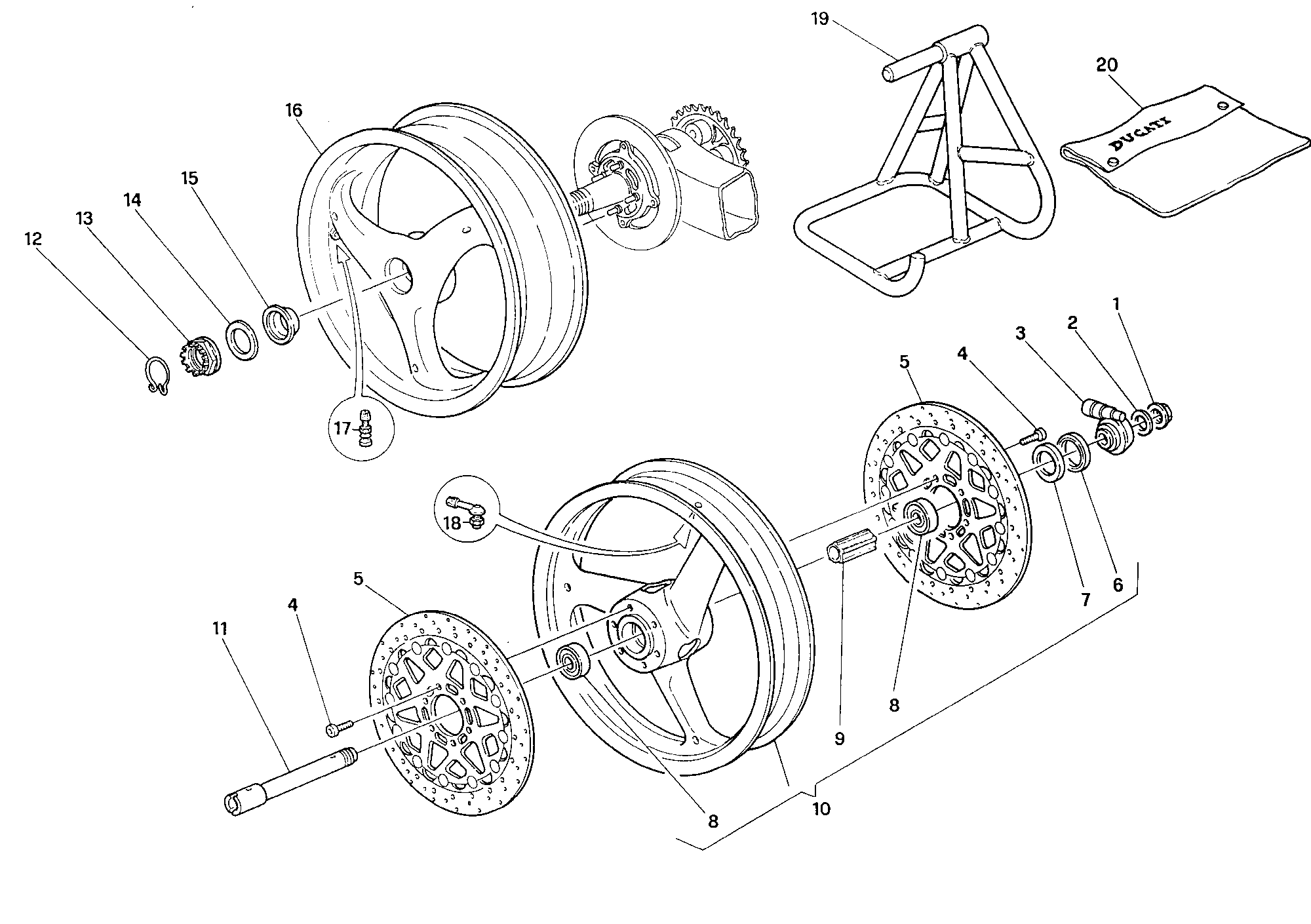 027 ROUES POUR SUPERBIKE 916 SP 1994