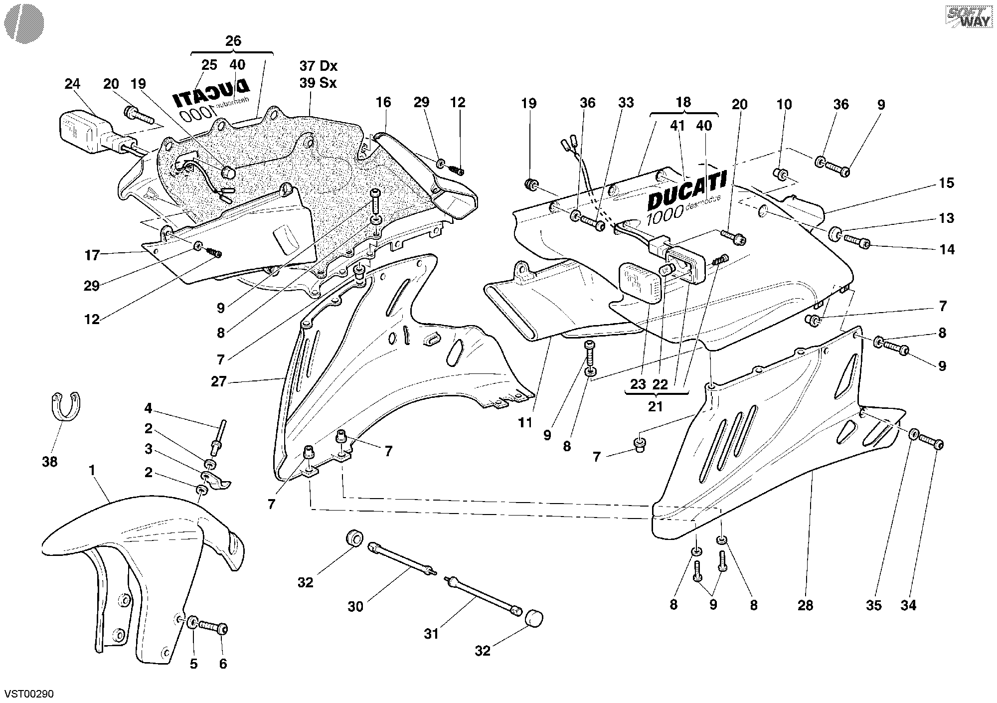 040 HABILLAGE POUR SUPERSPORT 1000 SS 2005