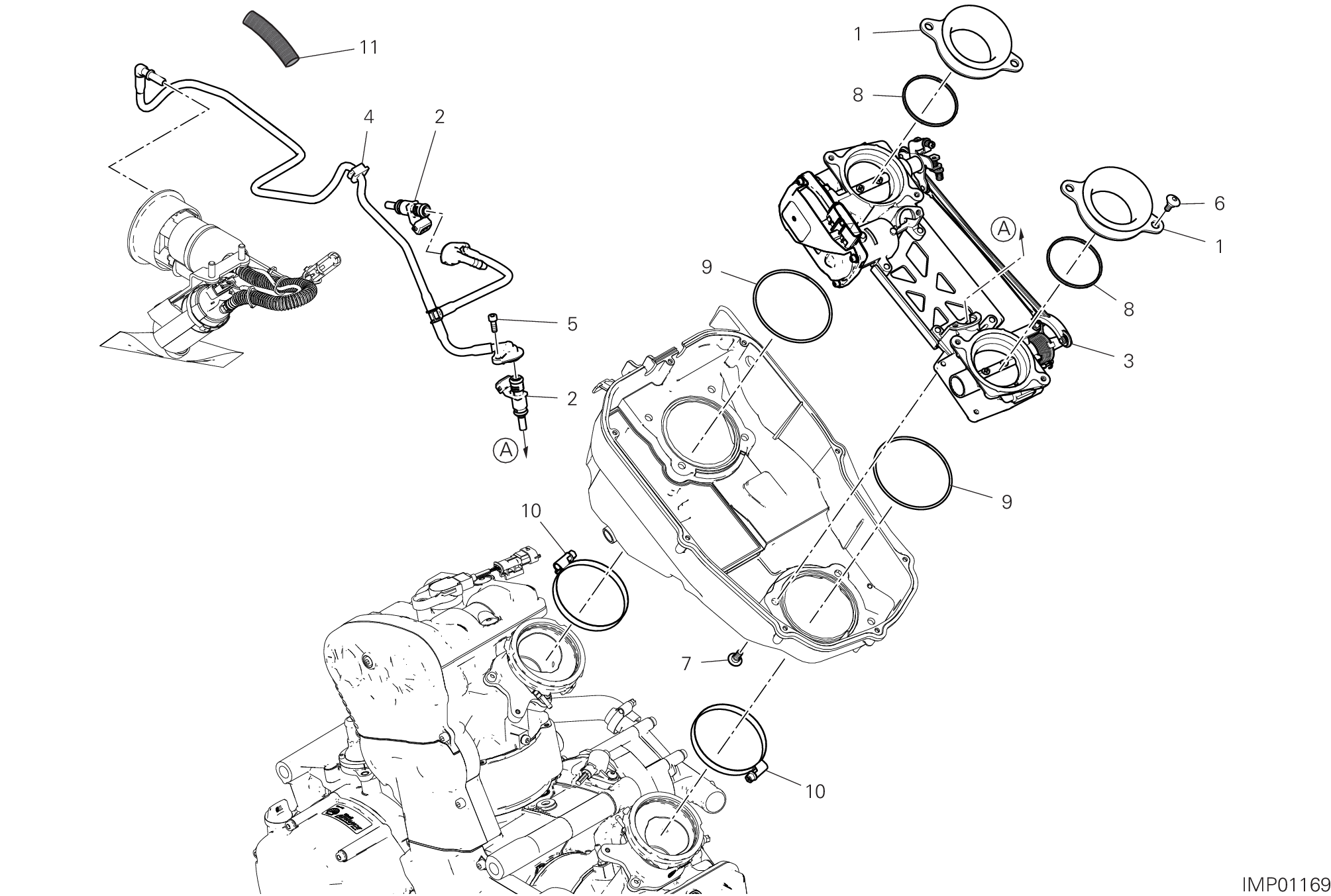 35A CORPS PAPILLON POUR HYPERMOTARD 950 2019