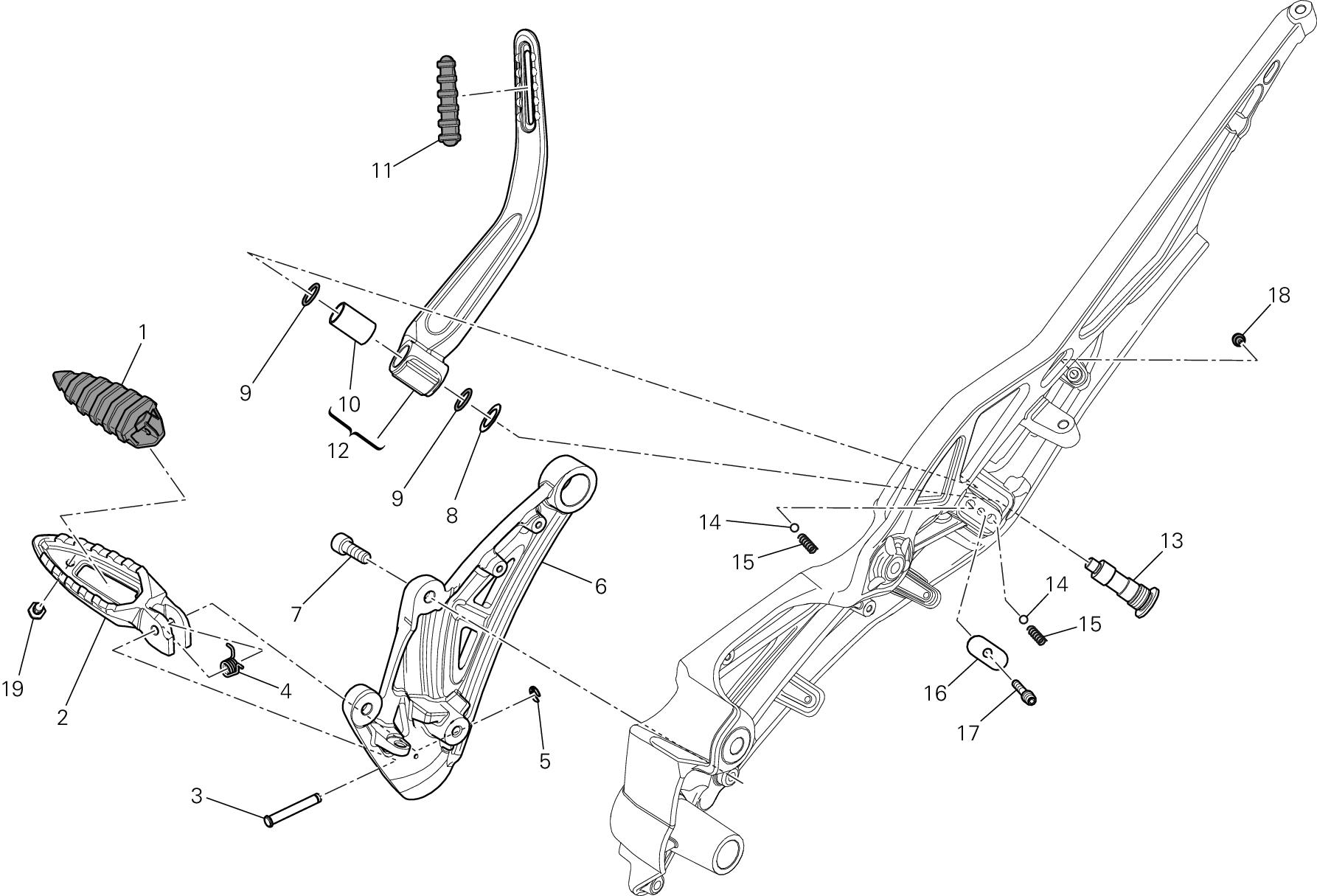 22B REPOSE PIEDS DROIT POUR DIAVEL FL 2017