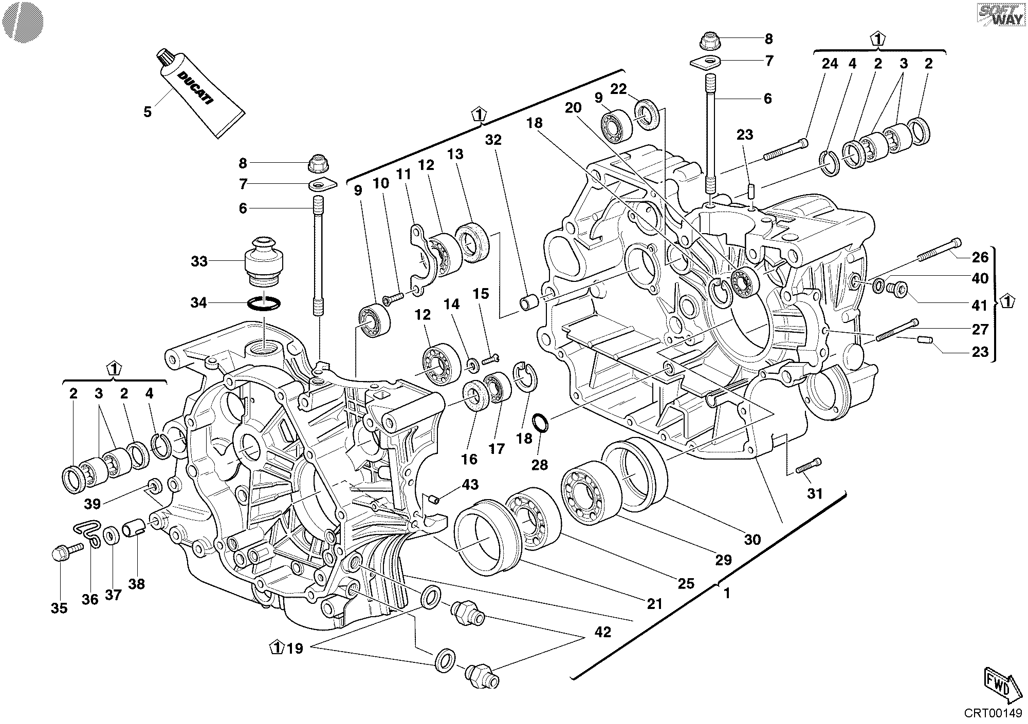 010 CARTER MOTEUR POUR SUPERSPORT 800 SS 2003