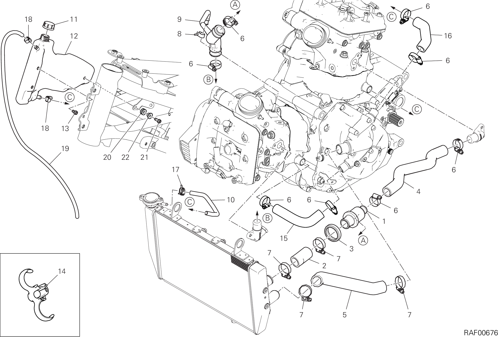 031 CIRCUIT DE REFROIDISSEMENT POUR MULTISTRADA 1260 S GRAND TOUR 2020