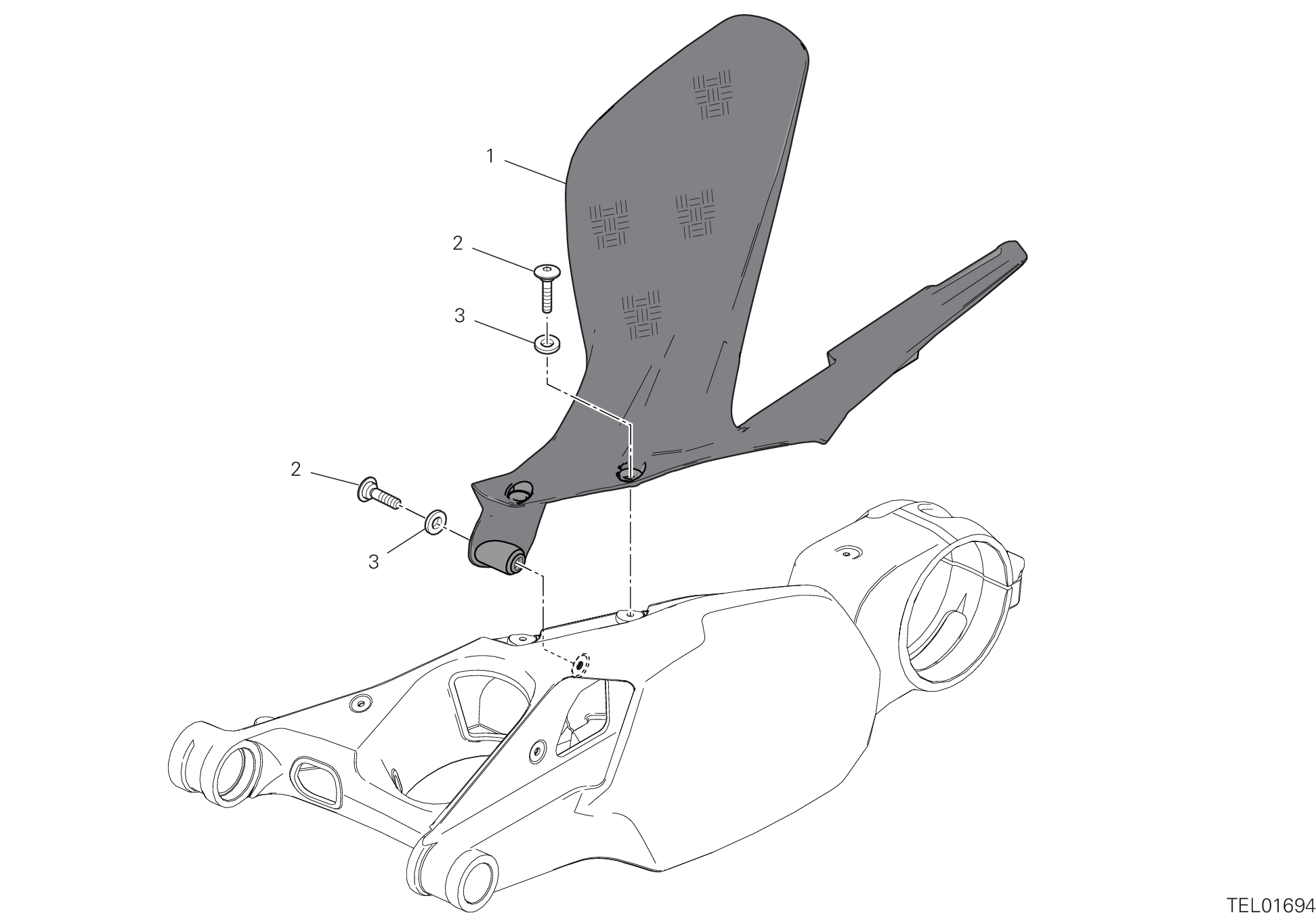 27A GARDE BOUE ARRIERE POUR SUPERBIKE PANIGALE V4 2022 WORLD CHAMPION MOTOGP REPLICA 63 2024