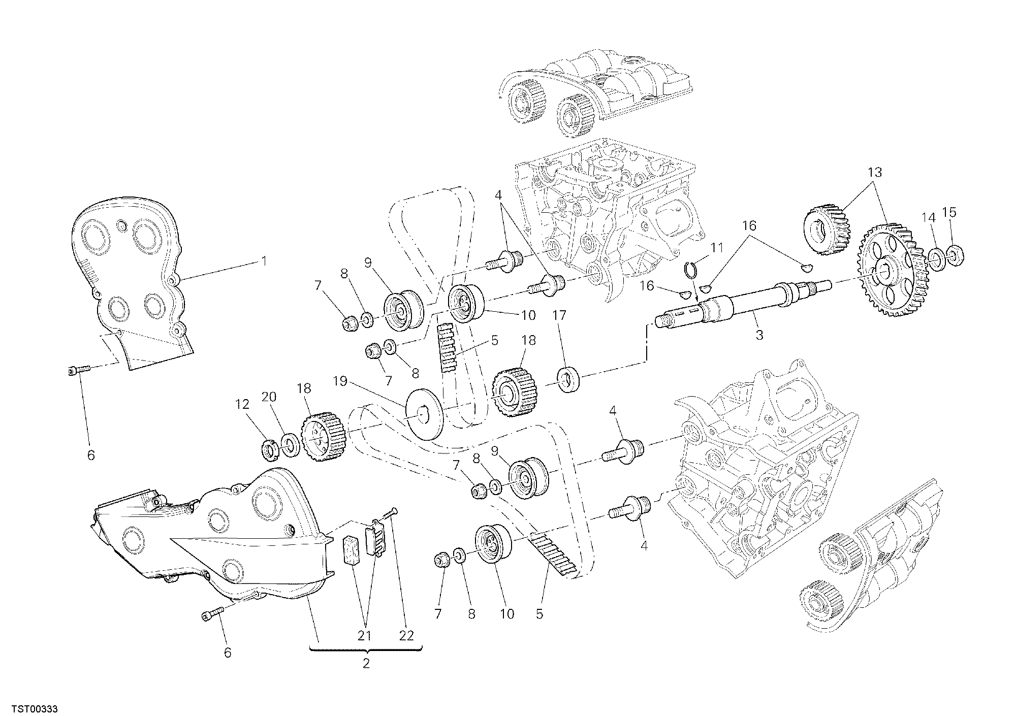 008 COURROIE DISTRIBUTION POUR SUPERBIKE 1198 2009