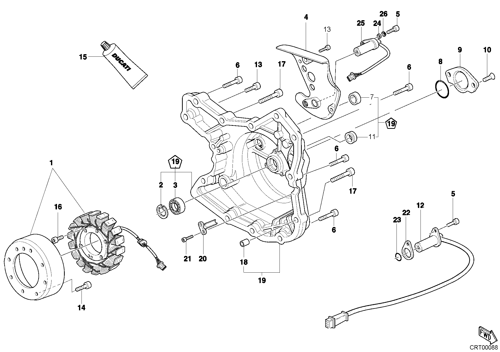 010 COUVERCLE GENERATEUR POUR SPORTCLASSIC MH900E 2002