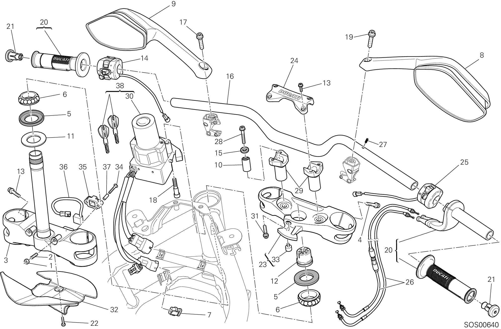 021 GUIDON POUR MULTISTRADA 1200 S PIKES PEAK 2013