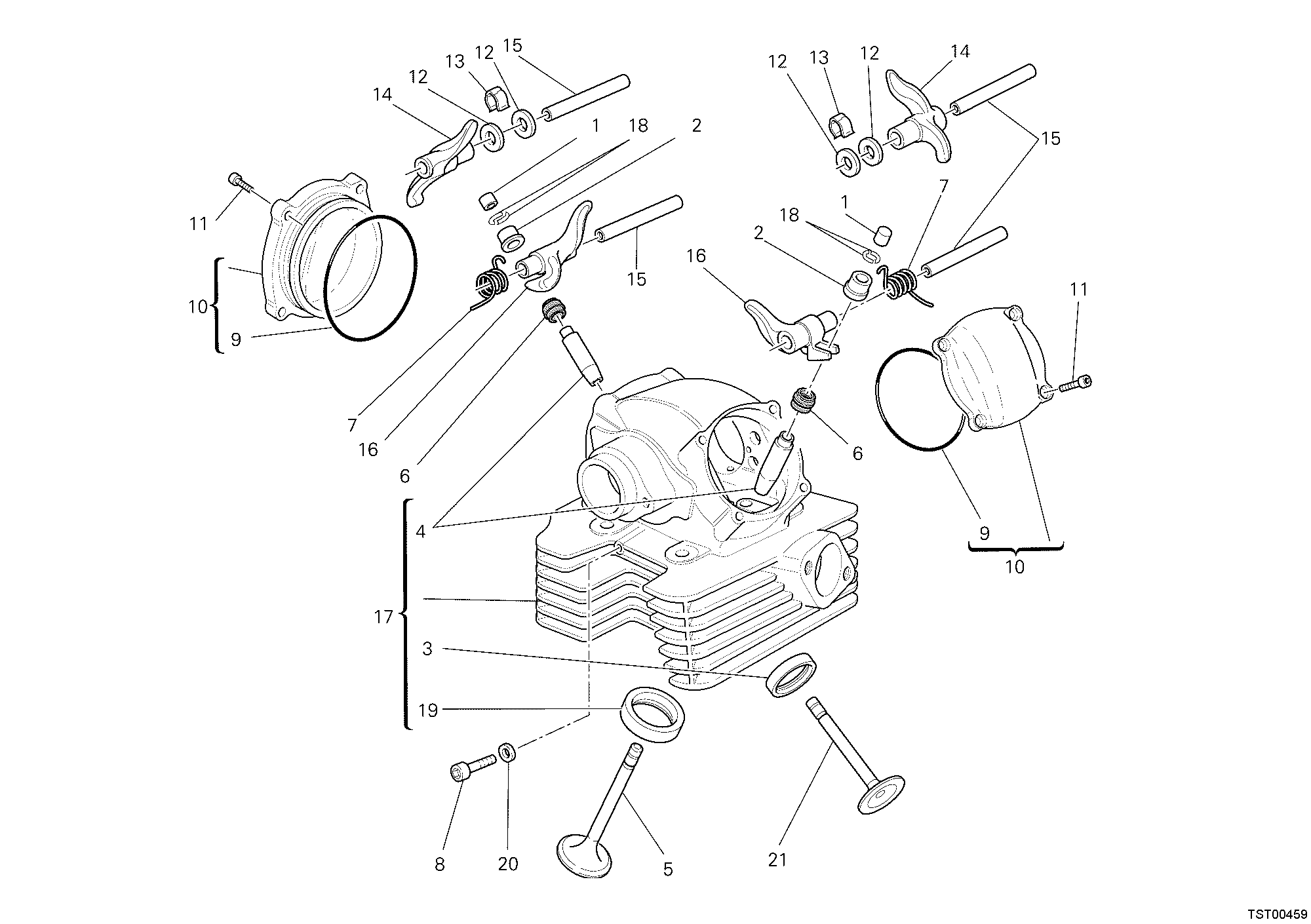 014 CULASSE VERTICALE POUR HYPERMOTARD 1100 EVO SP 2011