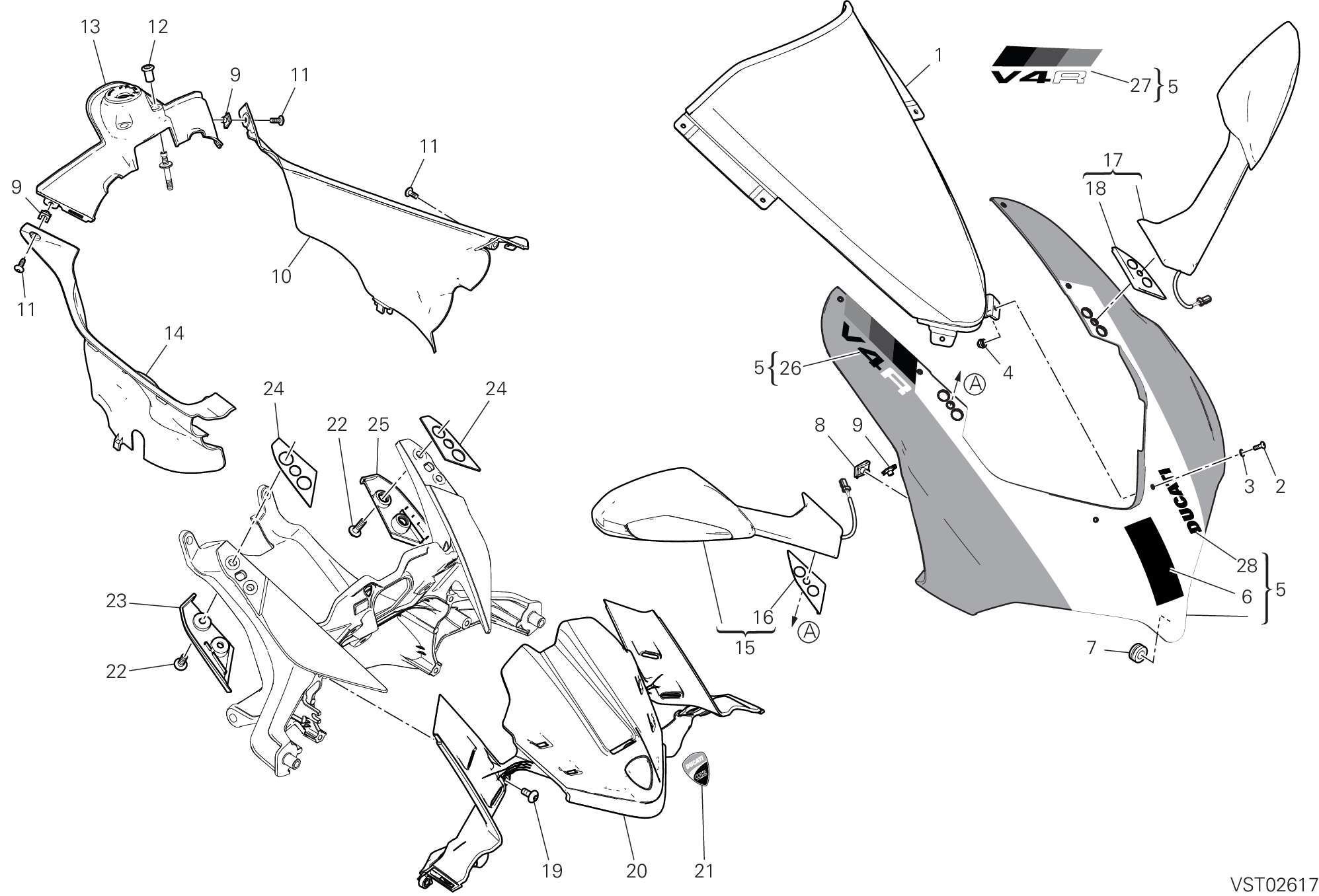 37A CAPOT AVANT POUR SUPERBIKE PANIGALE V4 R 2023