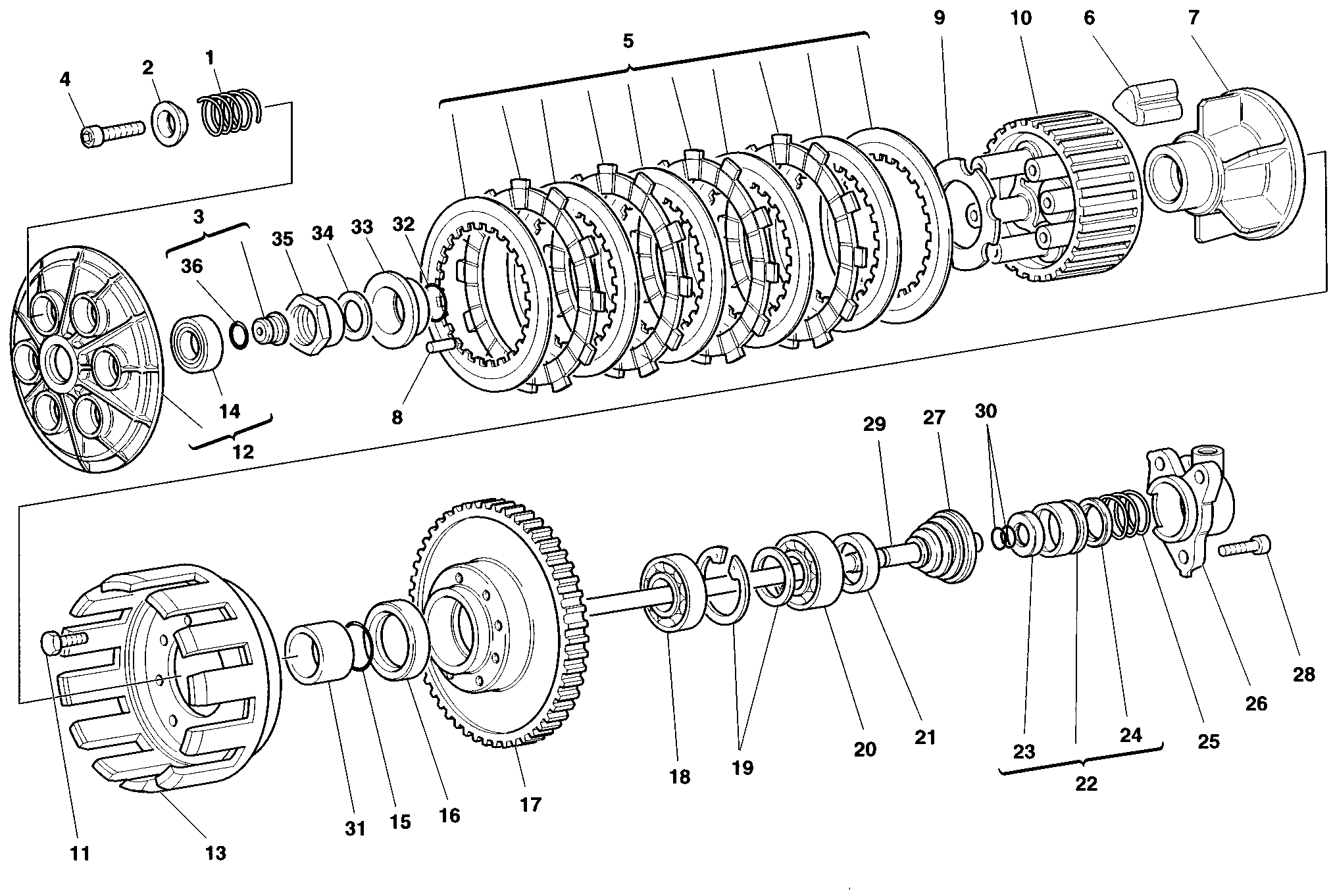 004 EMBRAYAGE POUR SUPERBIKE 748 SPS 1998