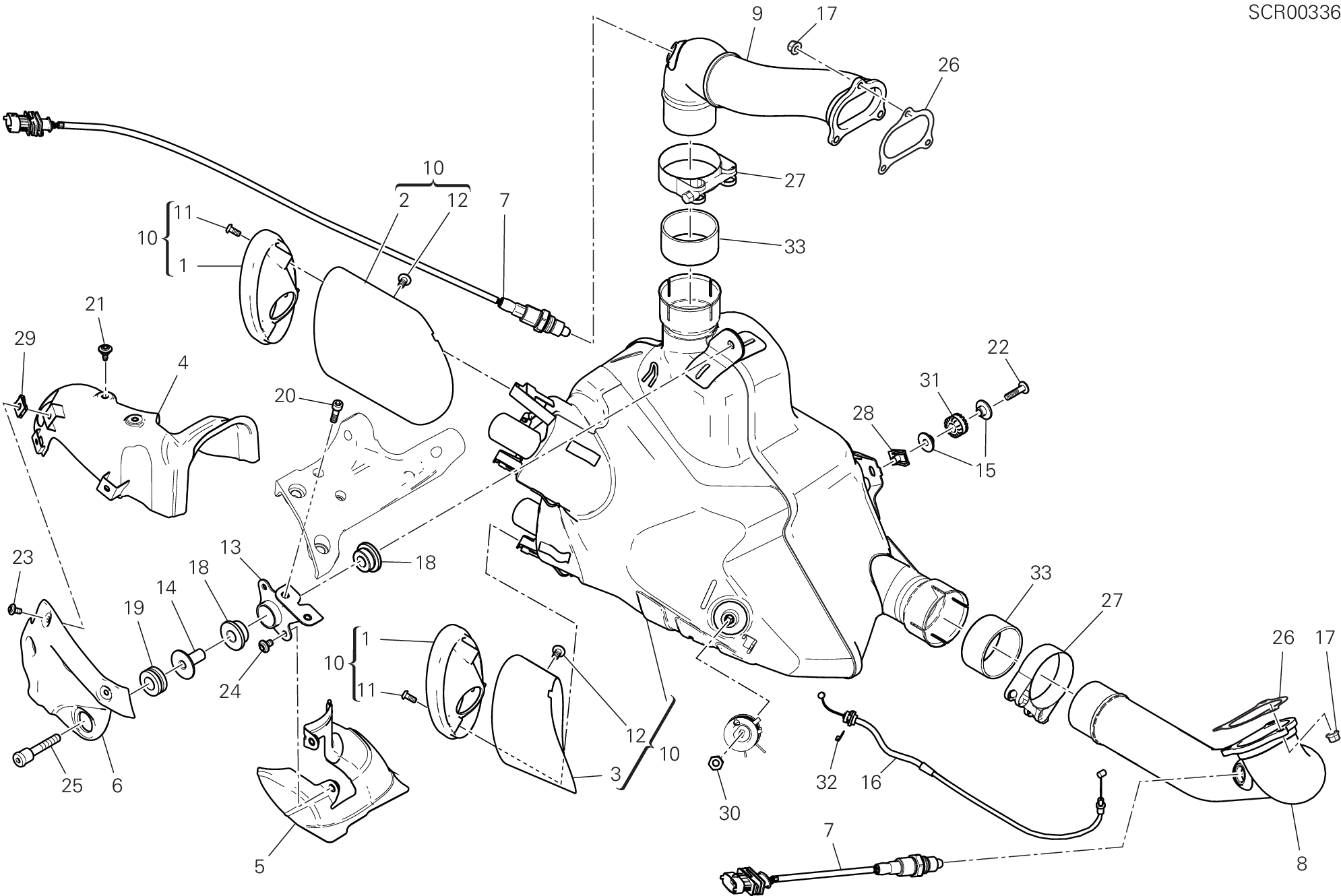 30A COLLECTEUR DECHAPPEMENT POUR DIAVEL 1260 2022