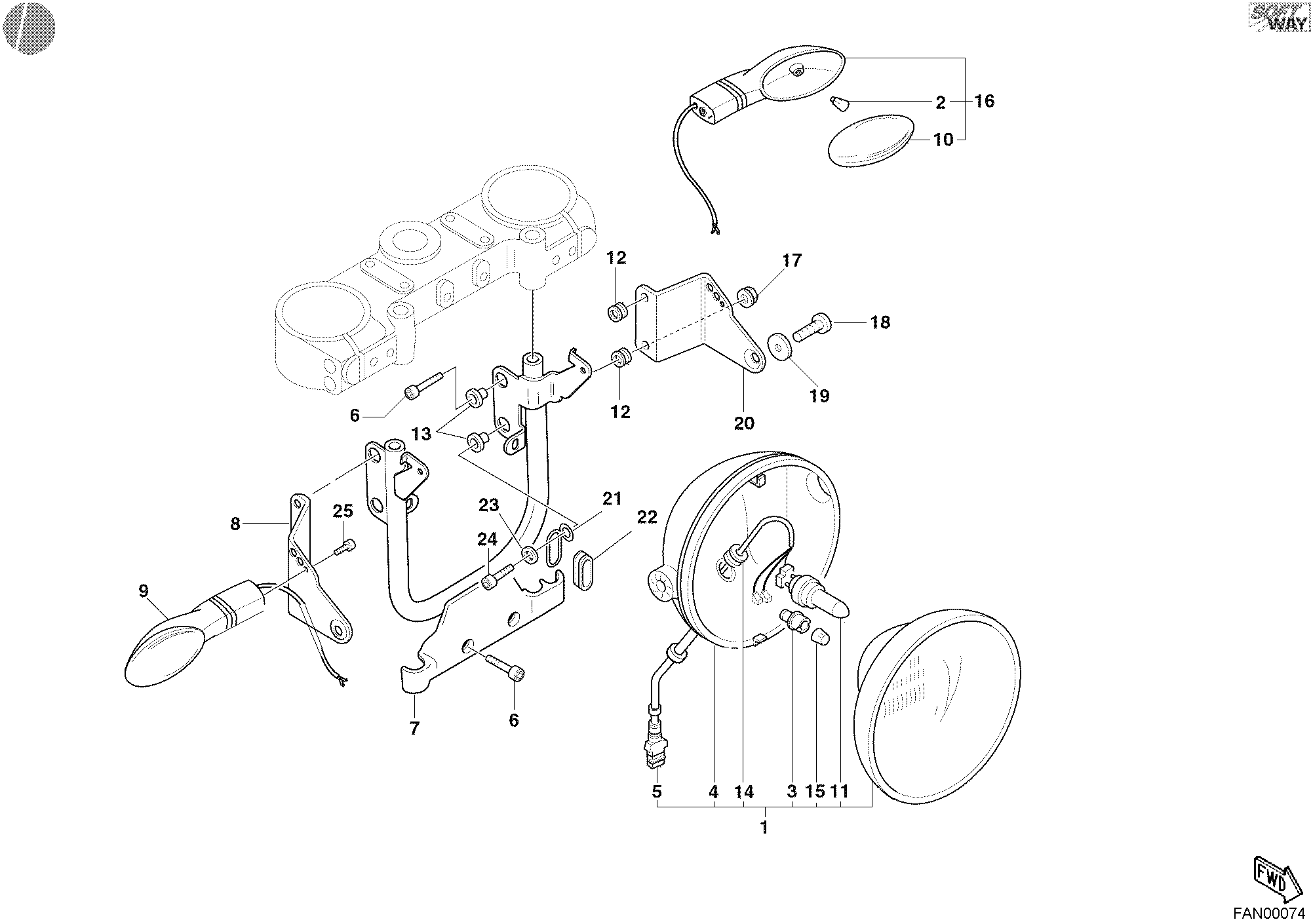 024 FEU AVANT POUR MONSTER 400 2003