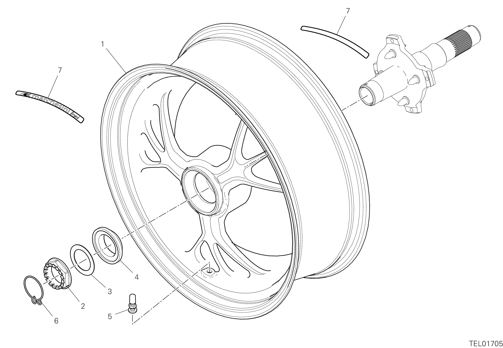 28A ROUE ARRIERE POUR HYPERMOTARD 950 SP 2021