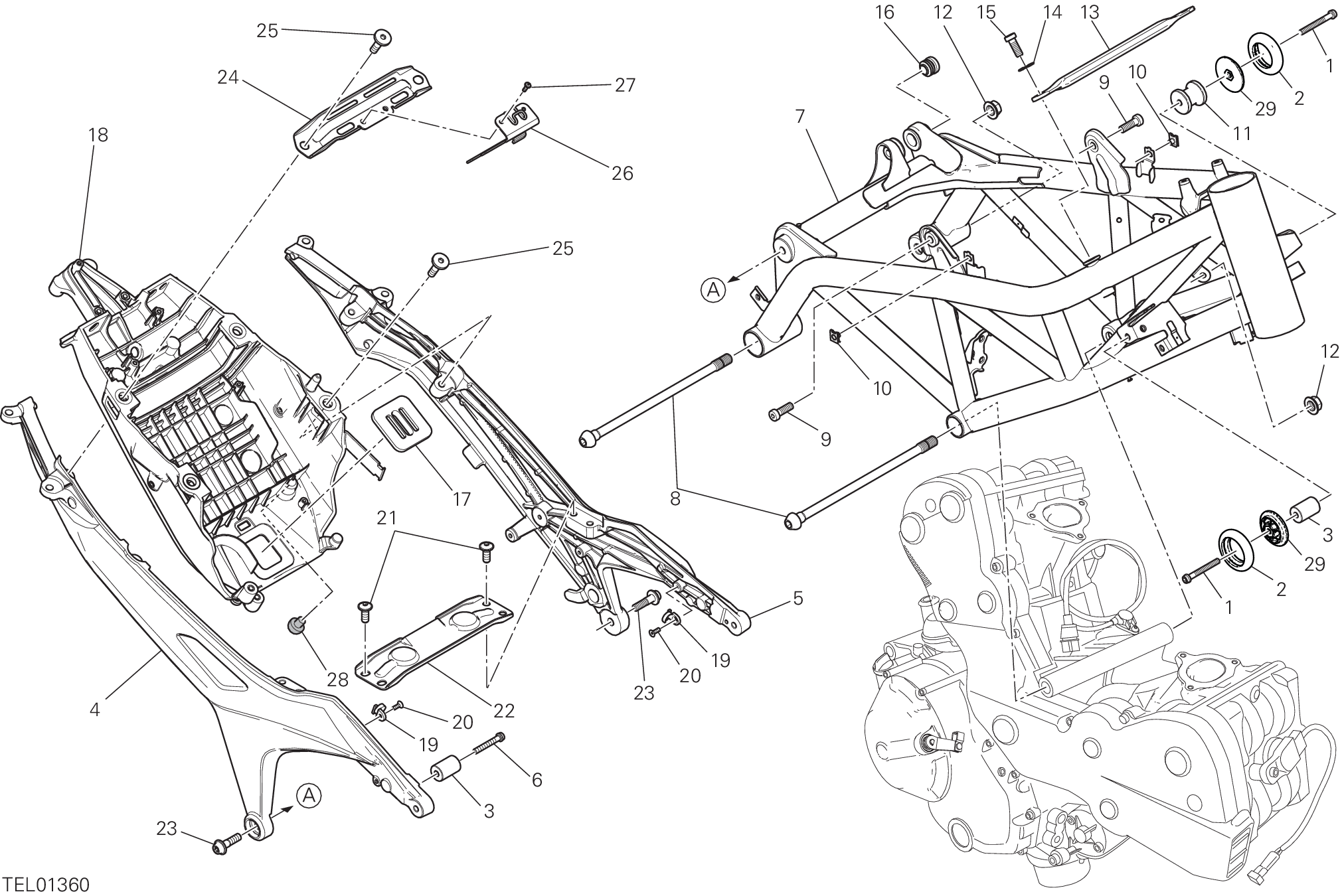 022 CADRE POUR HYPERMOTARD 2013