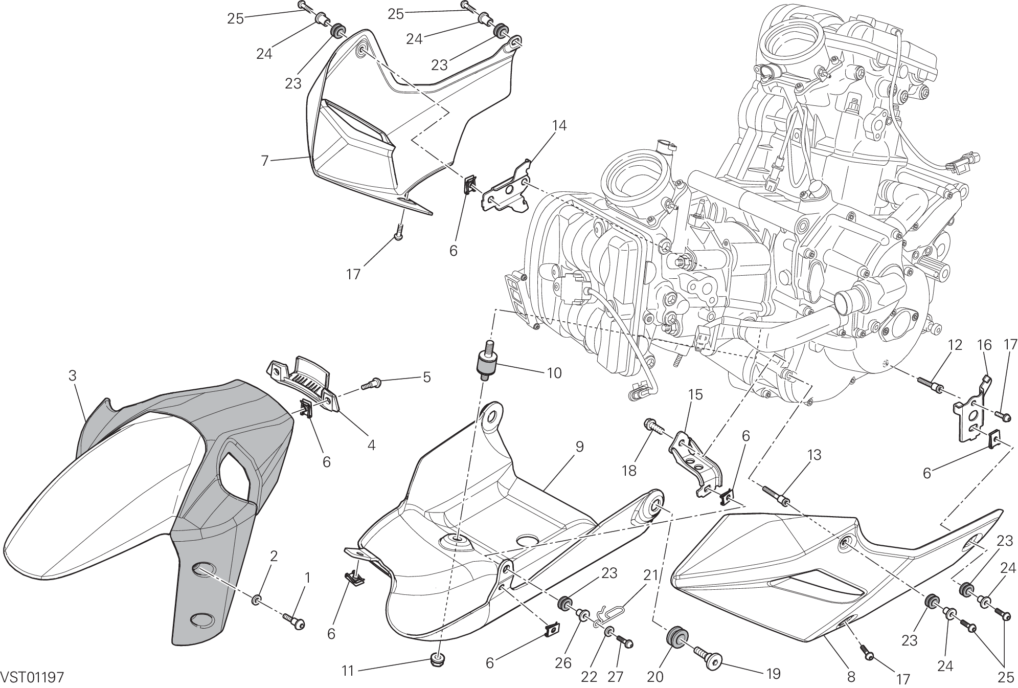 34B HABILLAGE POUR MULTISTRADA 1200 S SPORT 2011