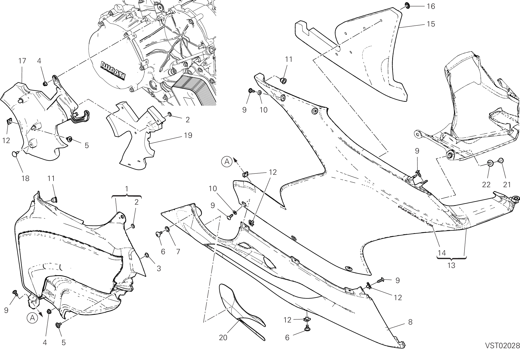 36B CARENE DROITE POUR SUPERBIKE PANIGALE V2 2021
