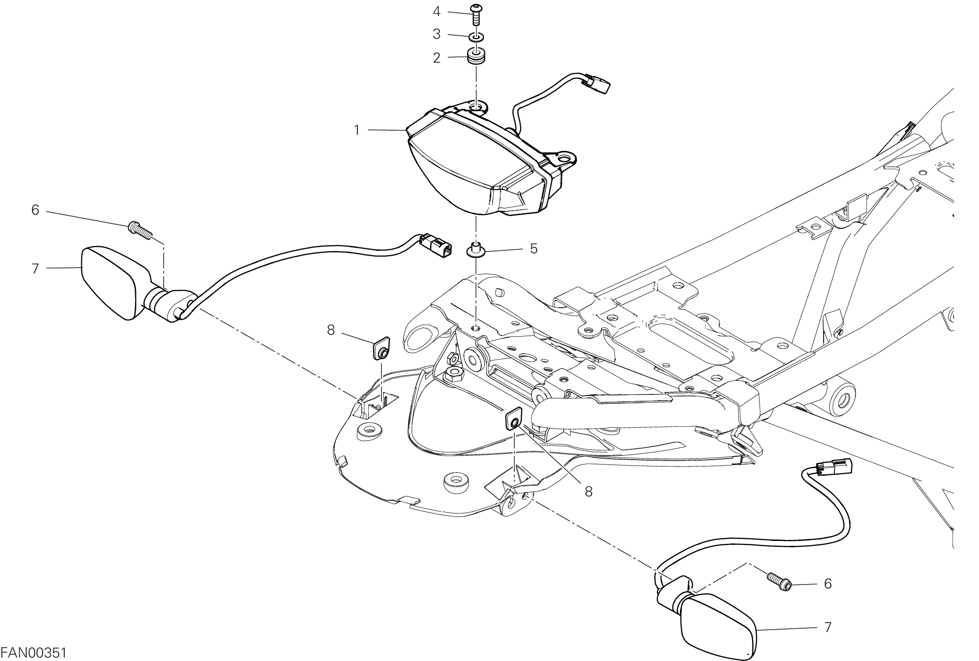 14B FEU ARRIERE POUR SCRAMBLER ICON 2020