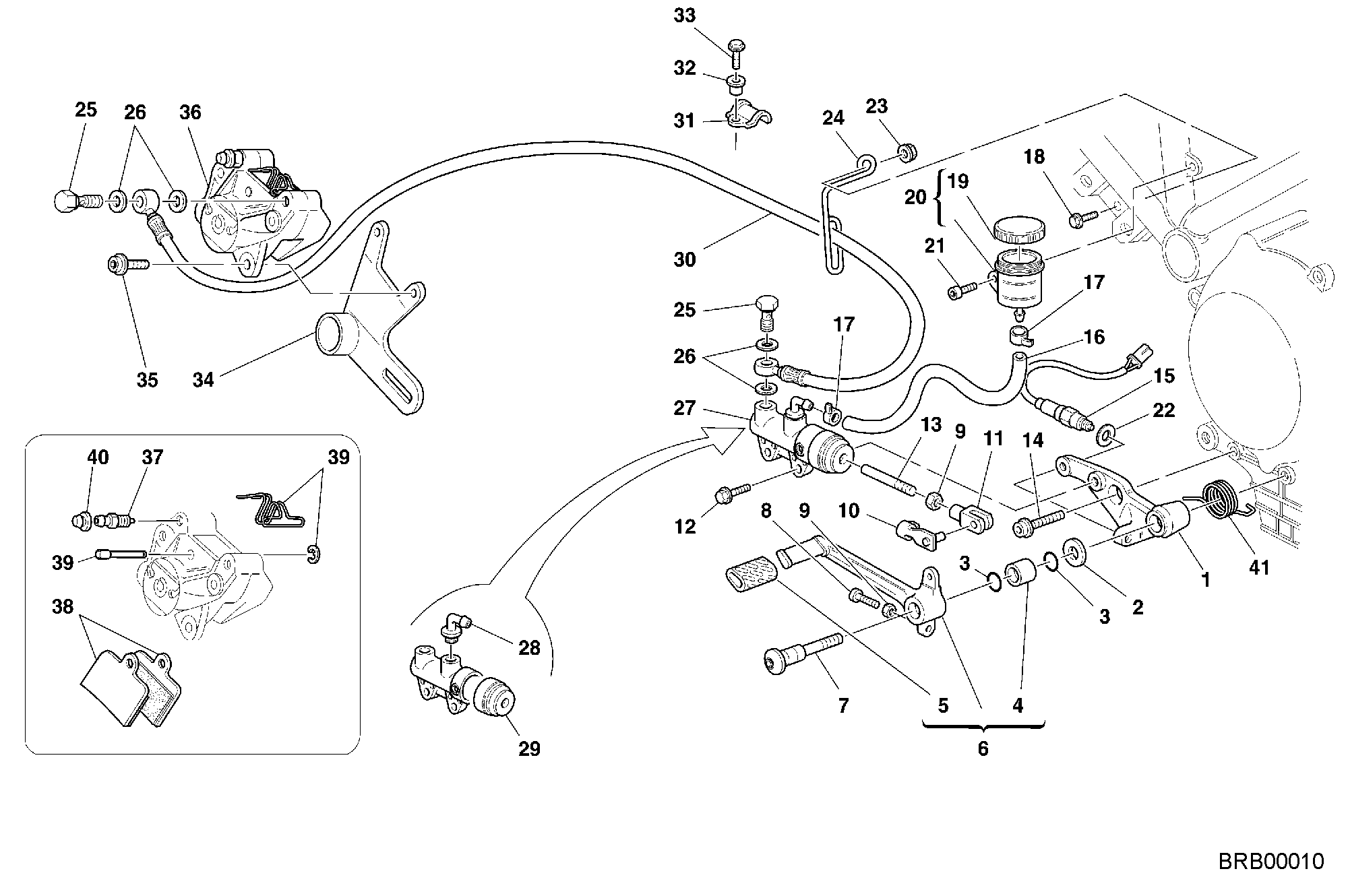 037 SYSTEME DE FREIN ARRIERE POUR SPORT TOURING ST4 2000
