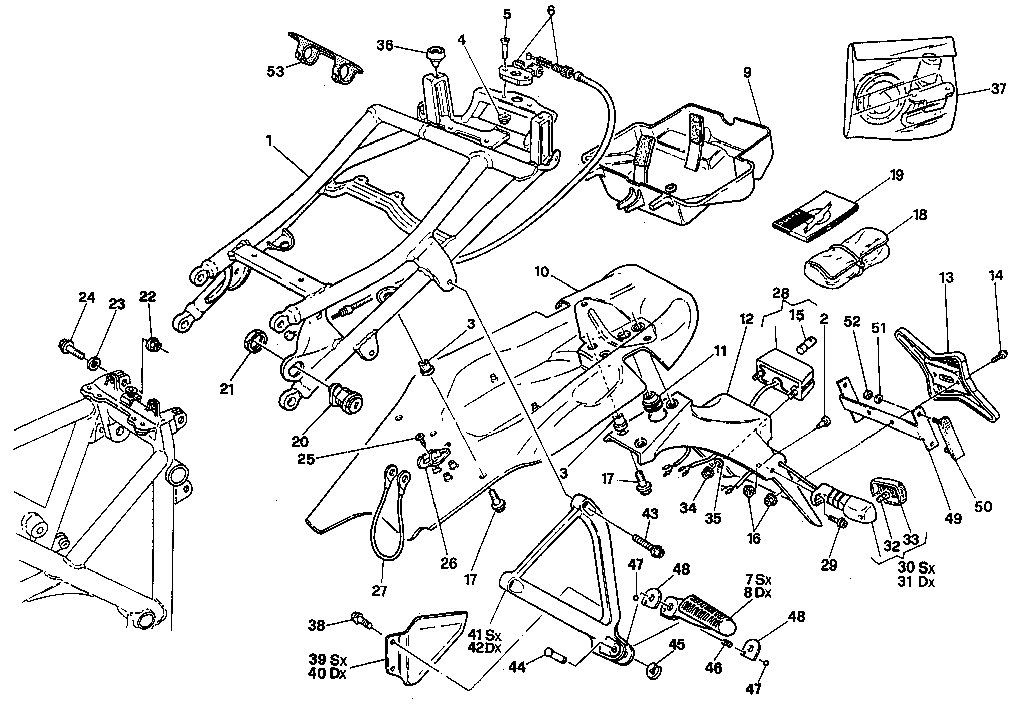 229 CADRE ARRIERE DM 003097 POUR SUPERBIKE 916 1996