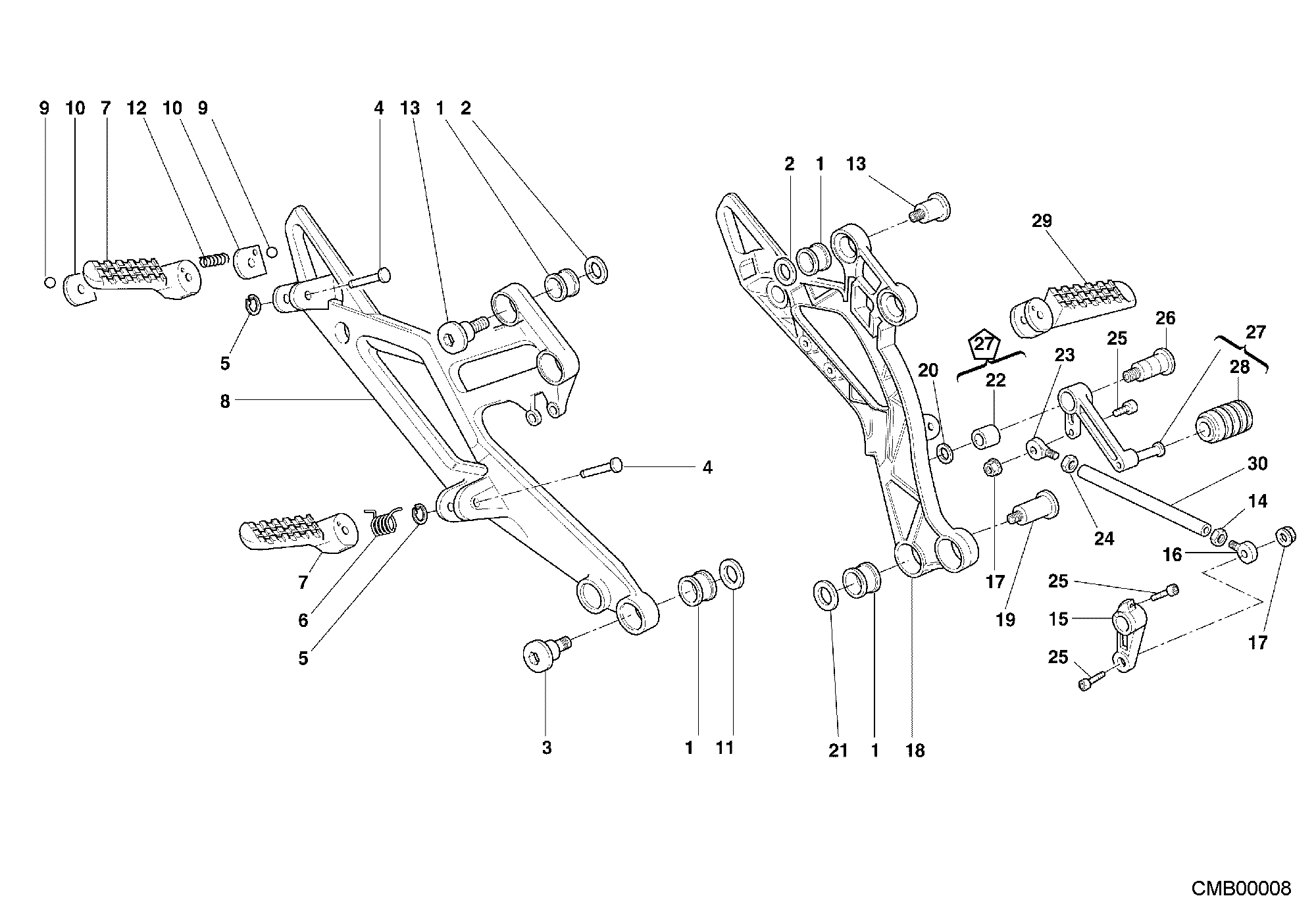 032 REPOSE PIEDS POUR MONSTER 600 2000