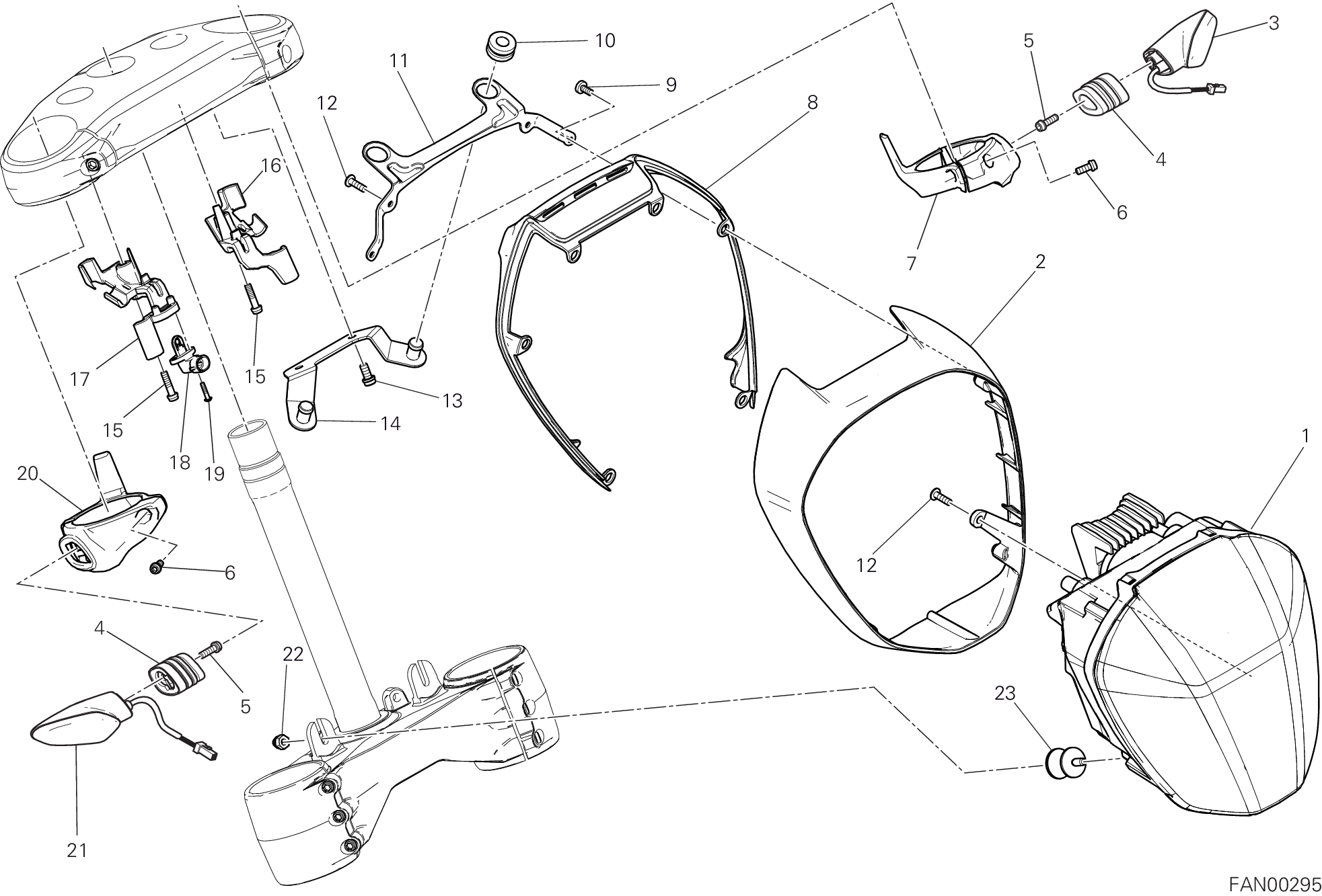 020 FEU AVANT POUR XDIAVEL S 2016