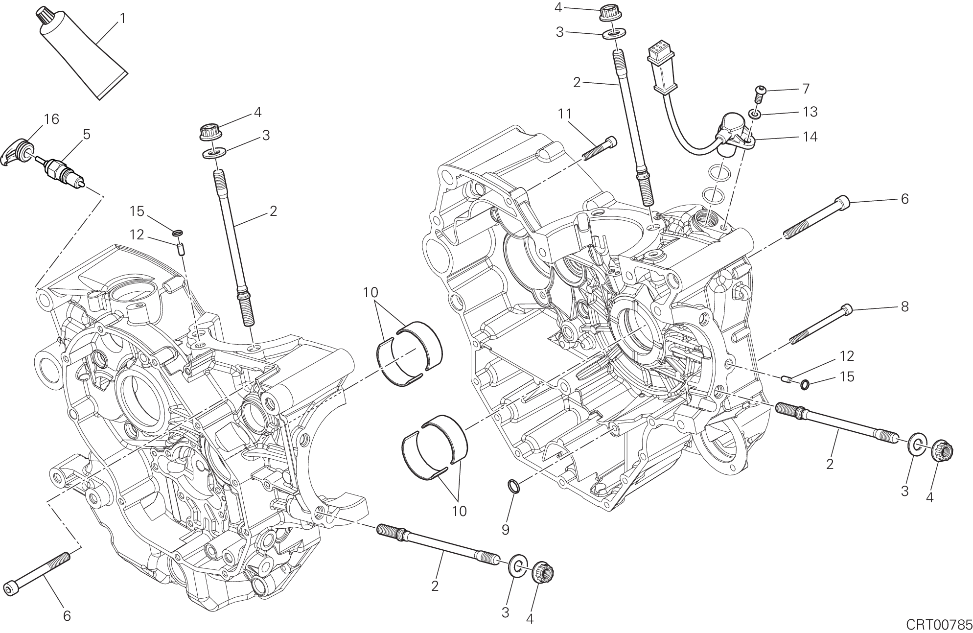 10A PAIRE DE DEMI CARTERS POUR HYPERMOTARD 939 SP 2018