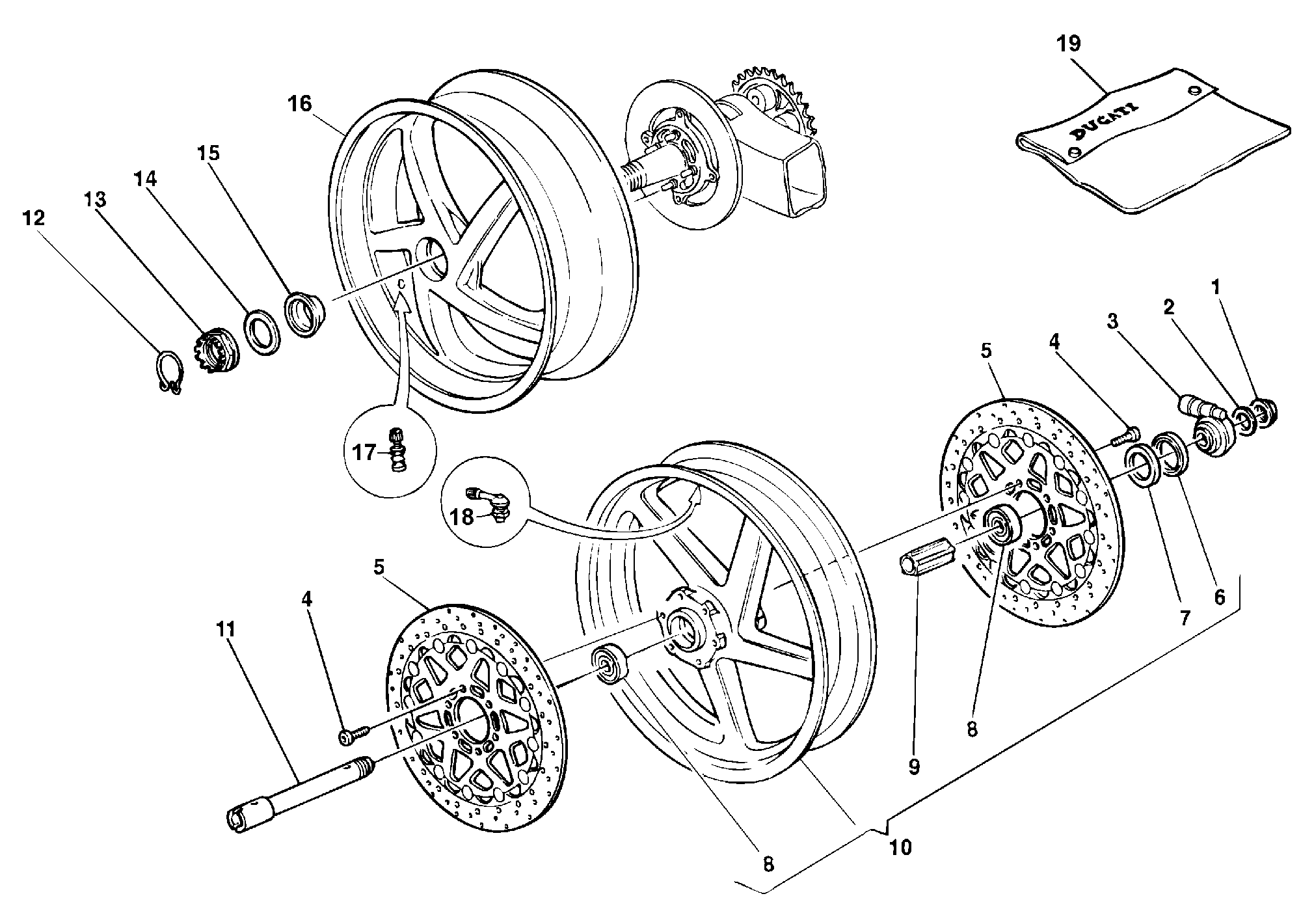 027 ROUES POUR SUPERBIKE 996 SPS II 1999