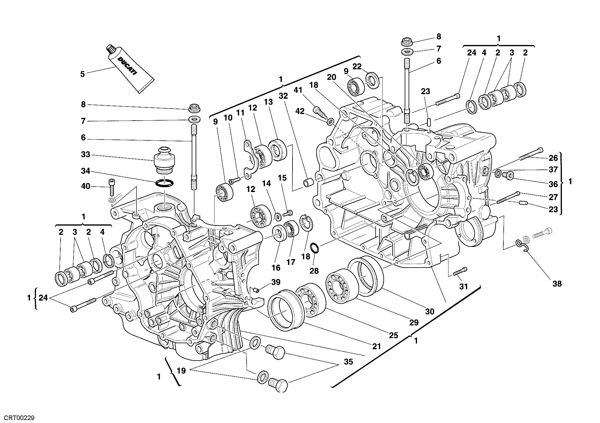 010 CARTER MOTEUR POUR MONSTER 620 DARK 2005