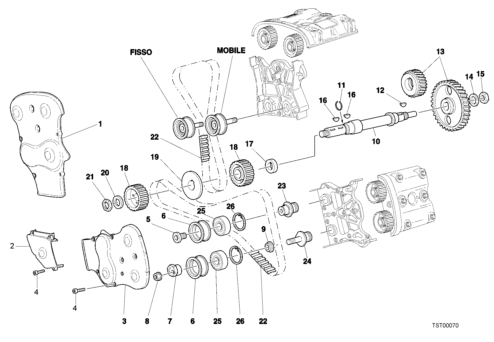 008 COURROIE DISTRIBUTION POUR SUPERBIKE 996 R 2001