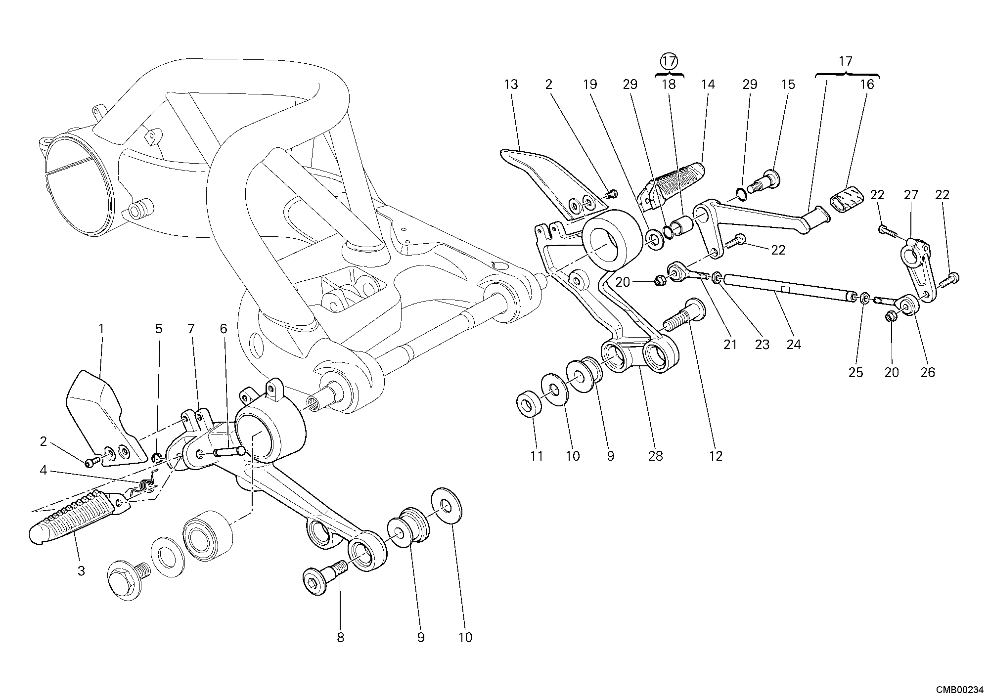 026 REPOSE PIEDS AVANT POUR MONSTER S4R 2008