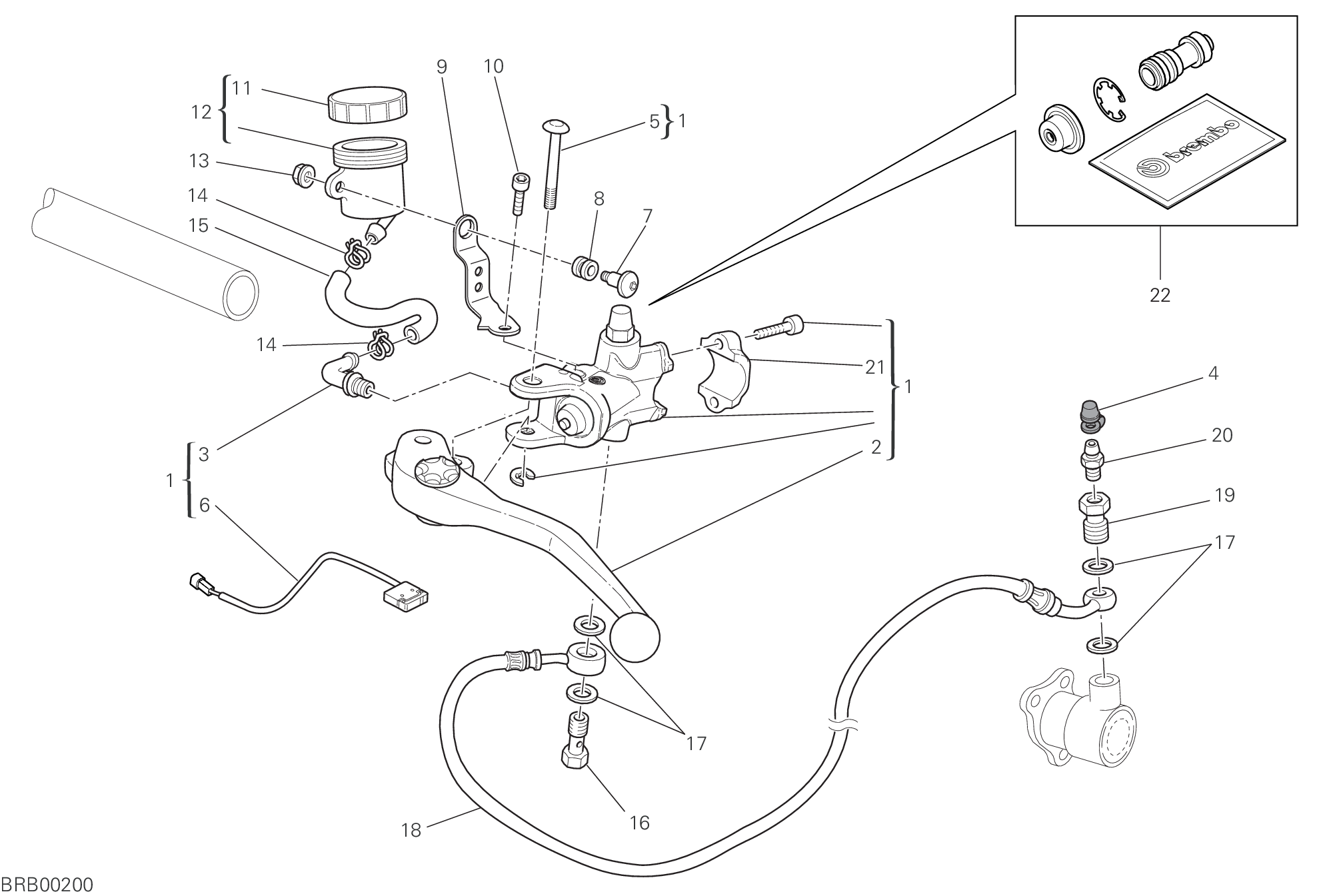 027 MAITRE CYLINDRE EMBRAYAGE POUR HYPERMOTARD 1100 2008