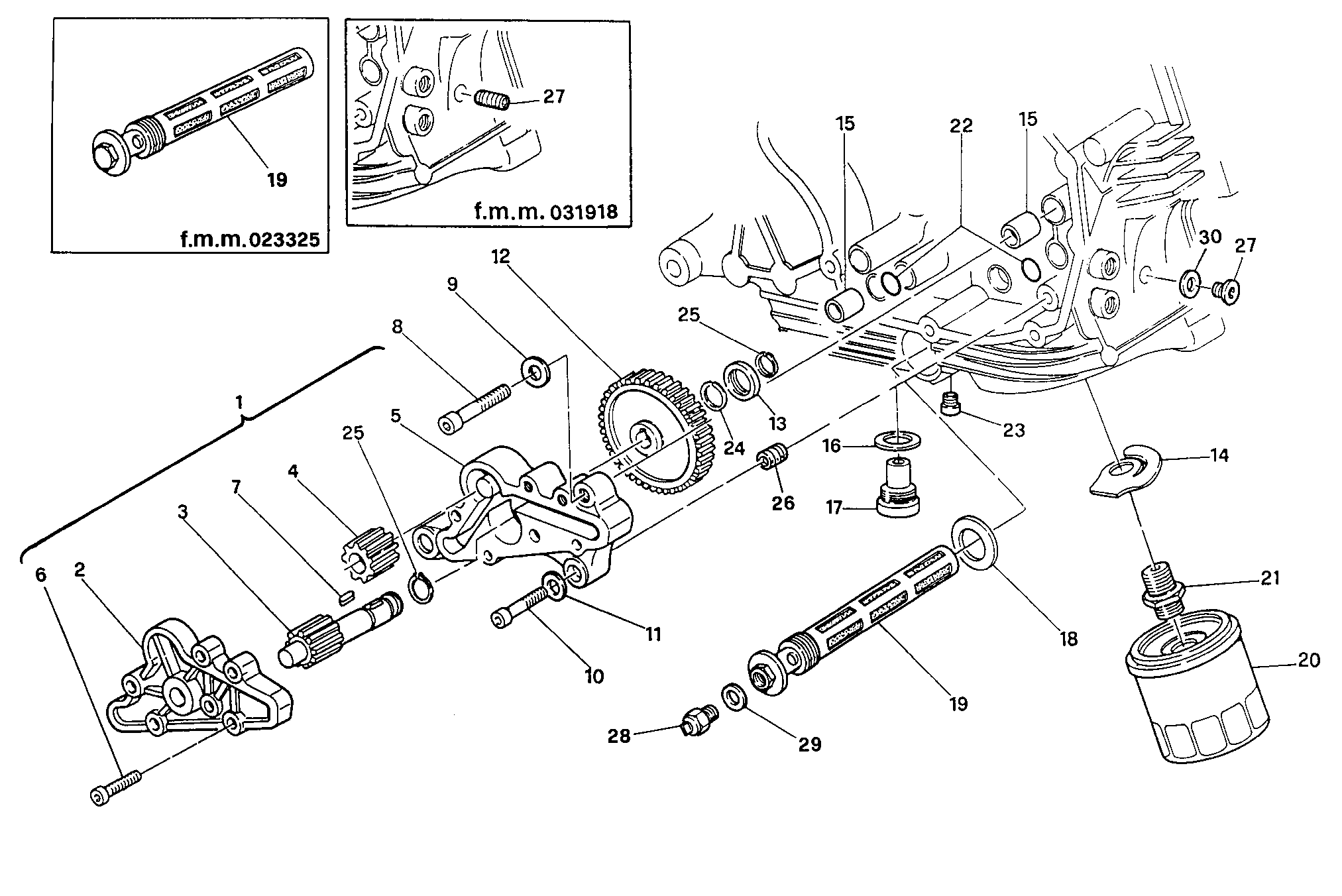 009 POMPE A HUILE FILTRE POUR SUPERSPORT 900 SS 1991