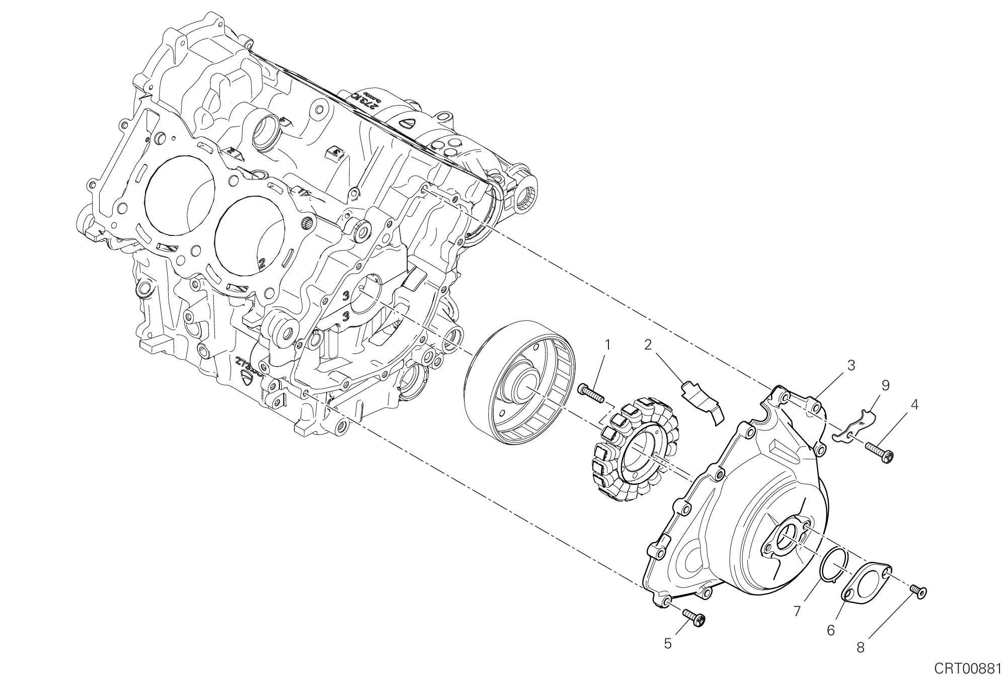 04B COUVERCLE GENERATEUR POUR SUPERBIKE PANIGALE V4 R 2023