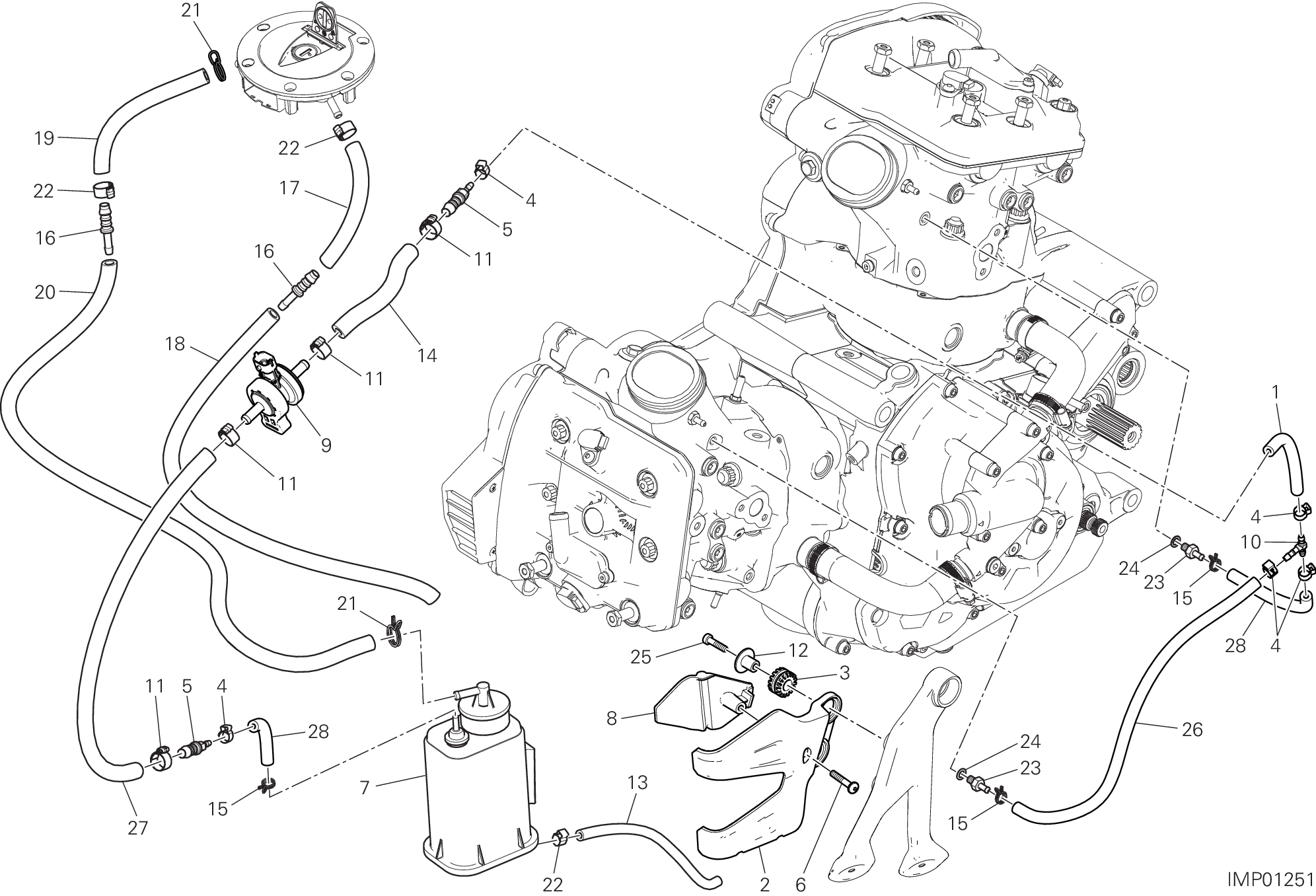 036 FILTRE CANISTER POUR MULTISTRADA 1260 ENDURO 2019