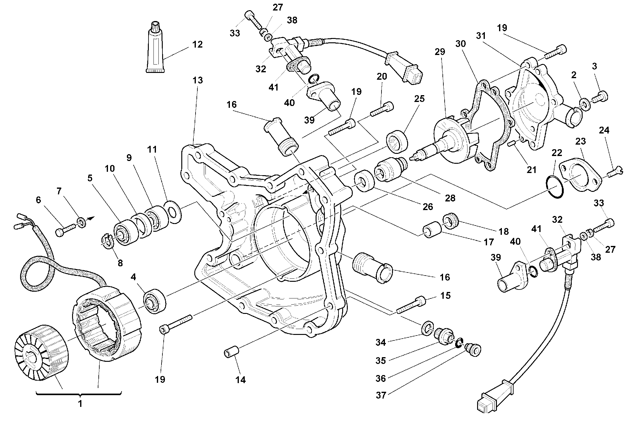 110 COUVERCLE GENERATEUR POUR SUPERBIKE 996 R 1999