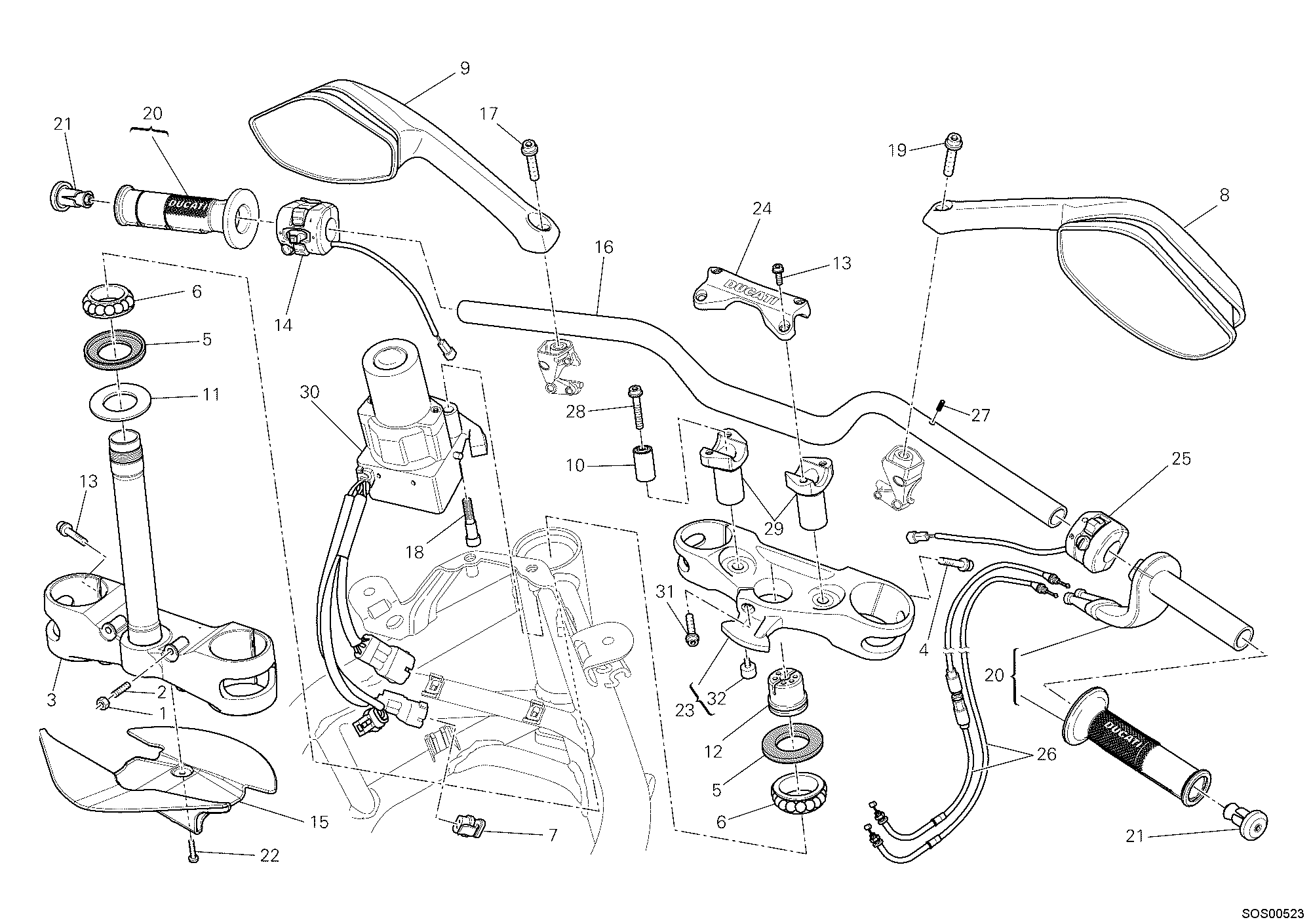 021 GUIDON POUR MULTISTRADA 1200 2010