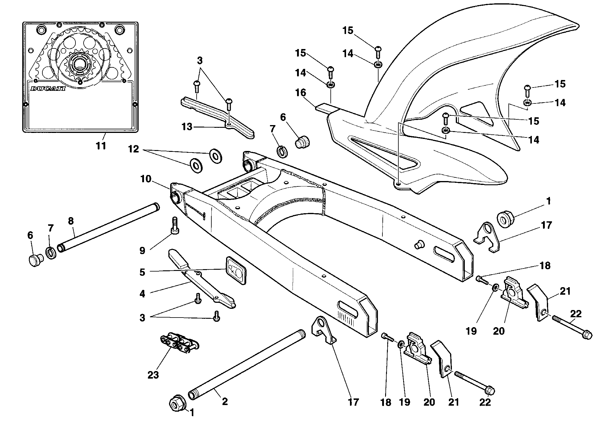034 BRAS OSCILLANT POUR SPORT TOURING ST2 1998