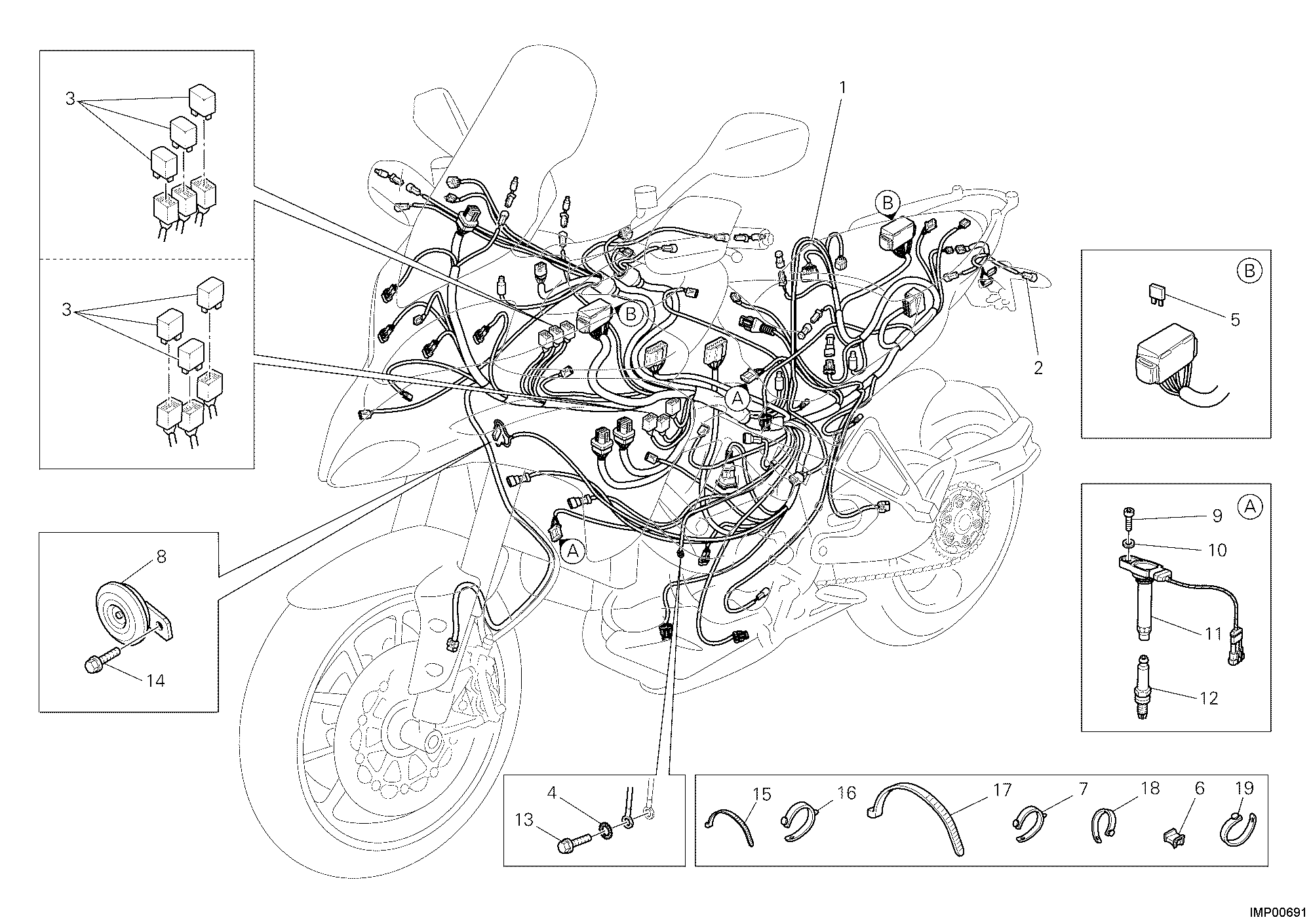 18B FAISCEAU DE FILS POUR MULTISTRADA 1200 2012