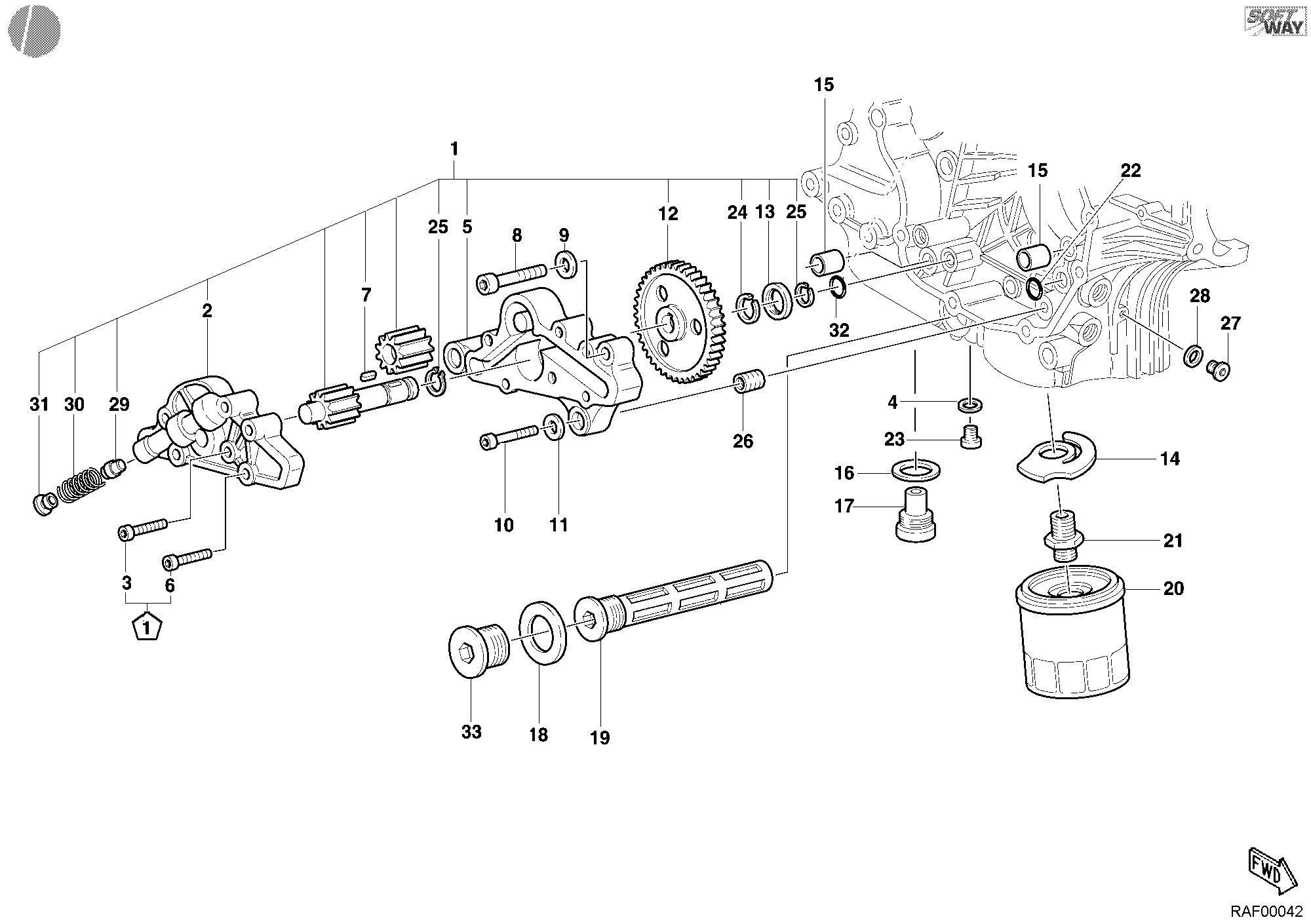 007 POMPE A HUILE FILTRE POUR MONSTER S4R 2003