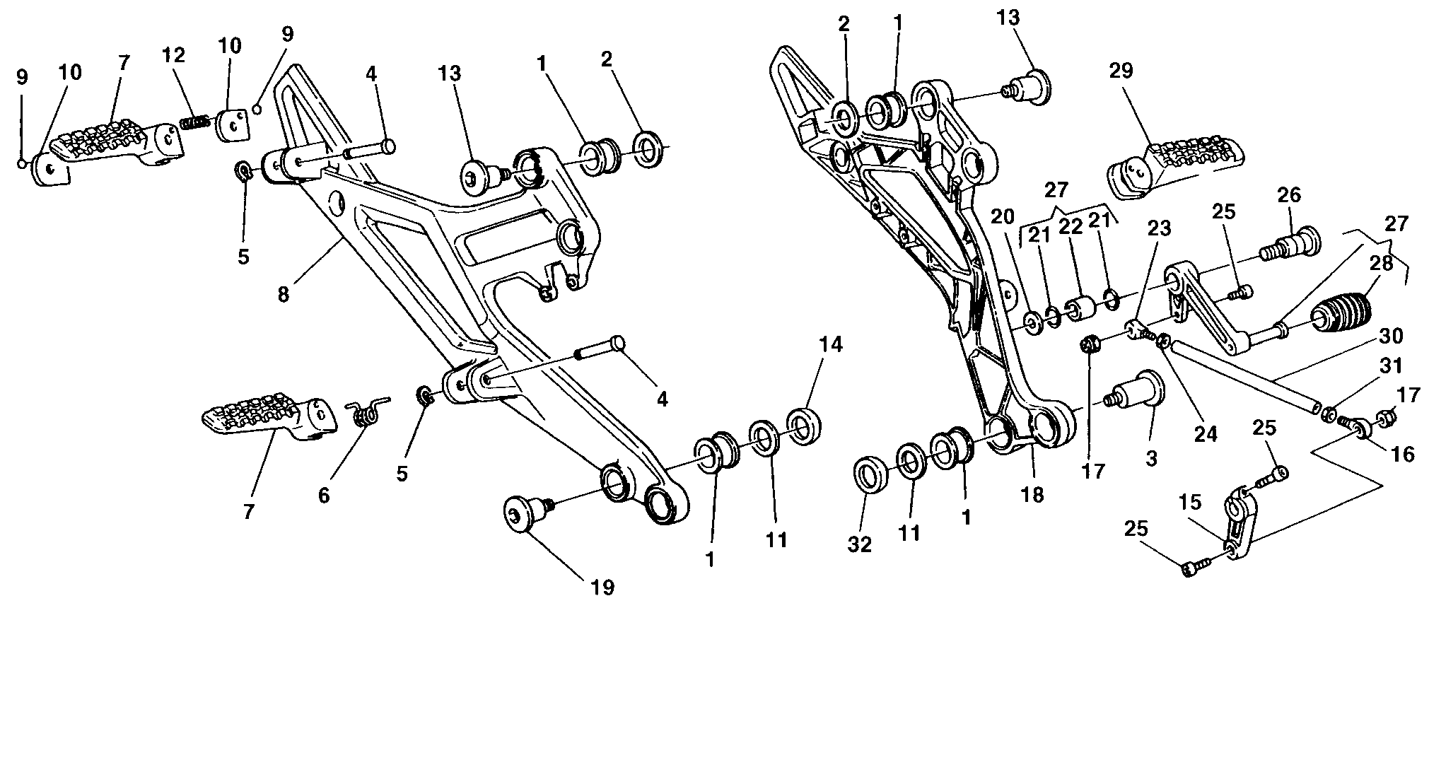 029 REPOSE PIEDS POUR MONSTER 600 1998