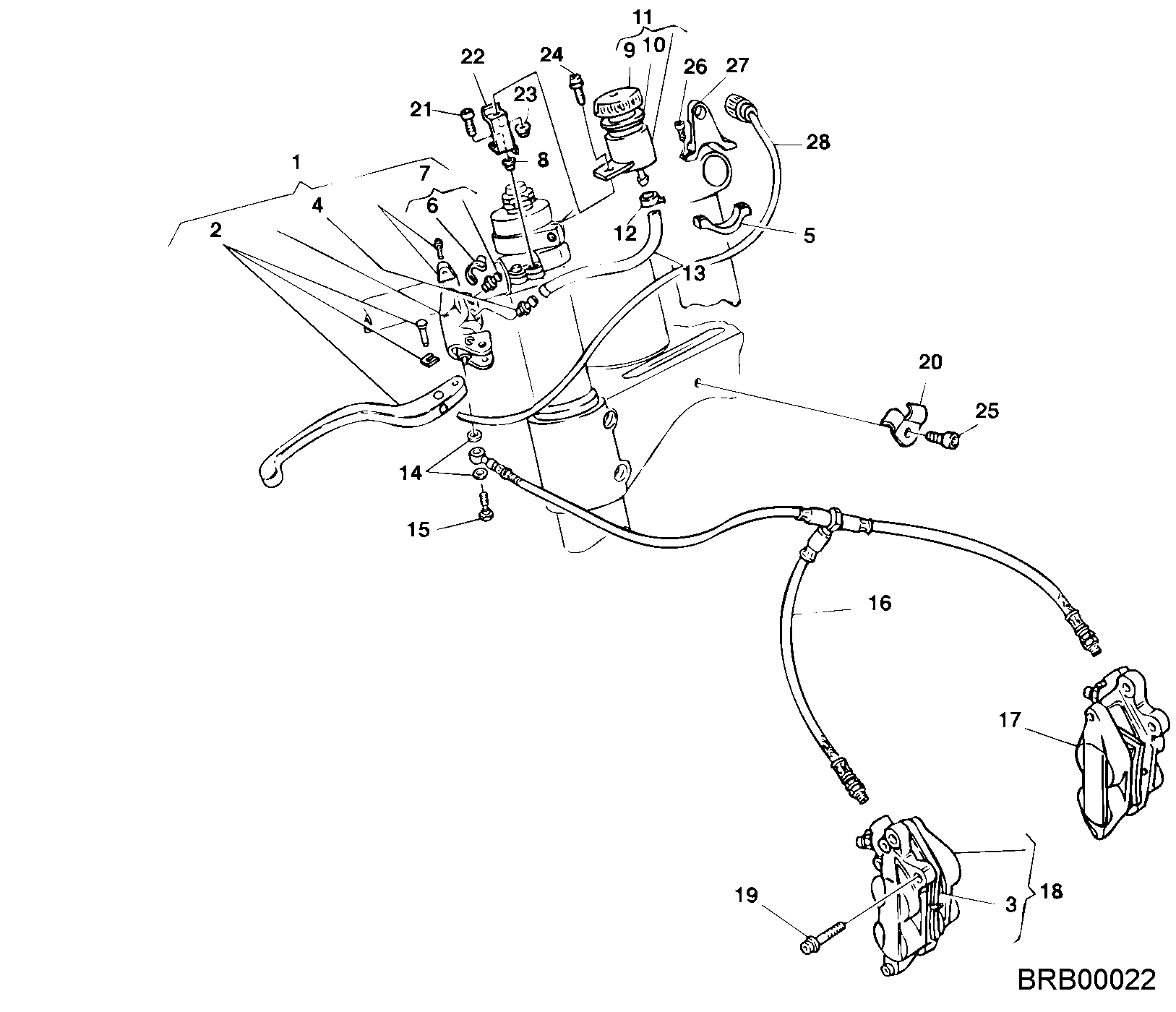 025 SYSTEME DE FREIN AVANT POUR SUPERBIKE 996 RS 2000