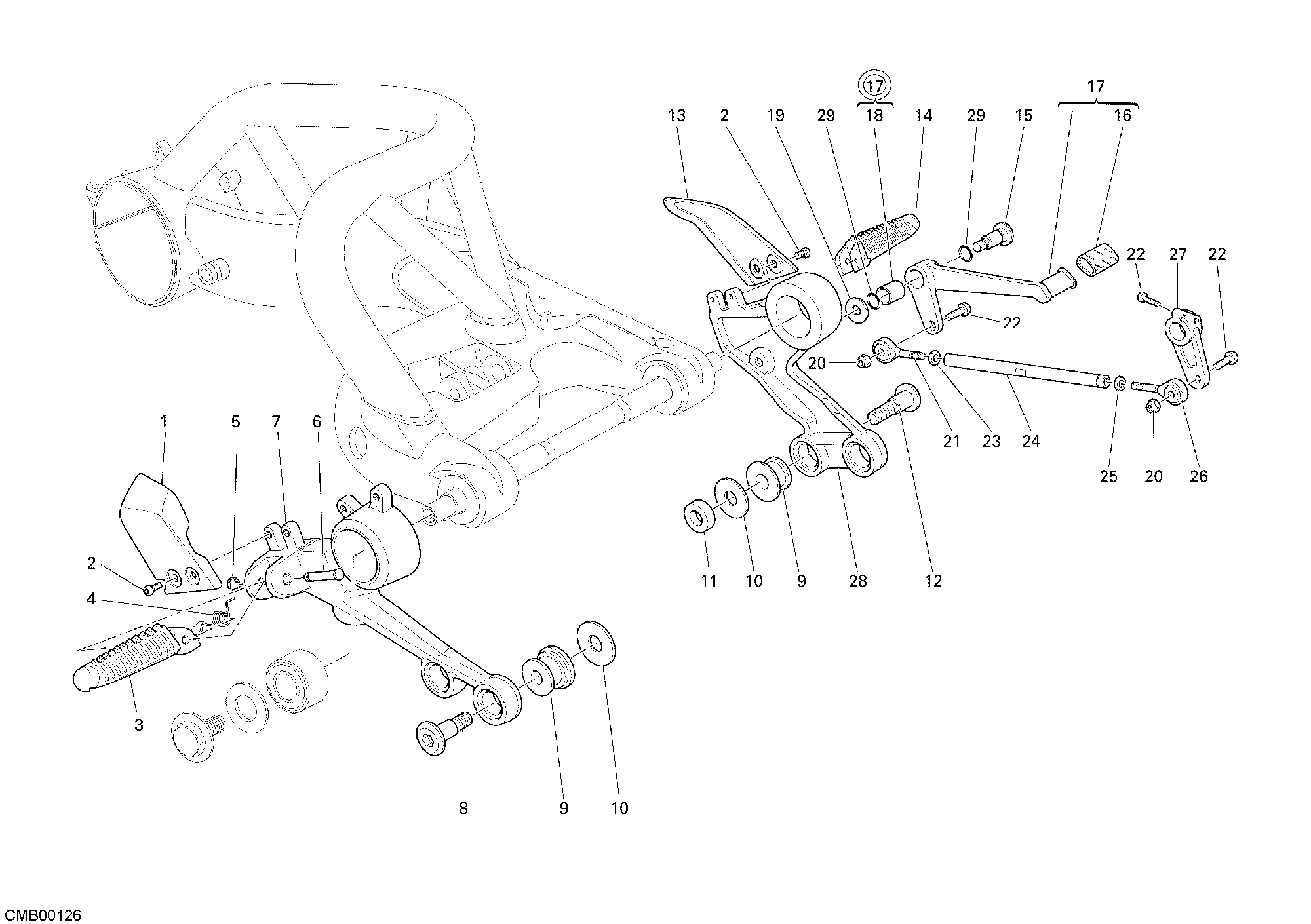 026 REPOSE PIEDS POUR MONSTER S2R 800 2007