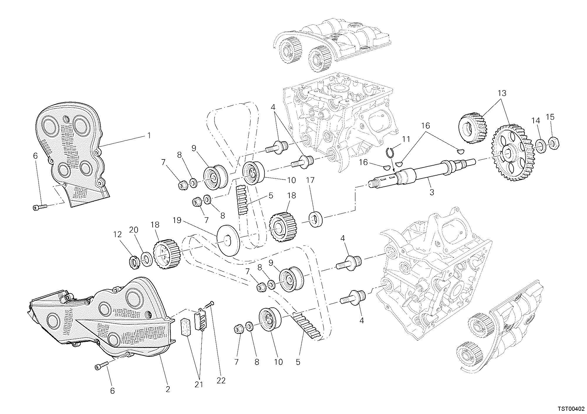 008 COURROIE DISTRIBUTION POUR SUPERBIKE 1198 R 2010