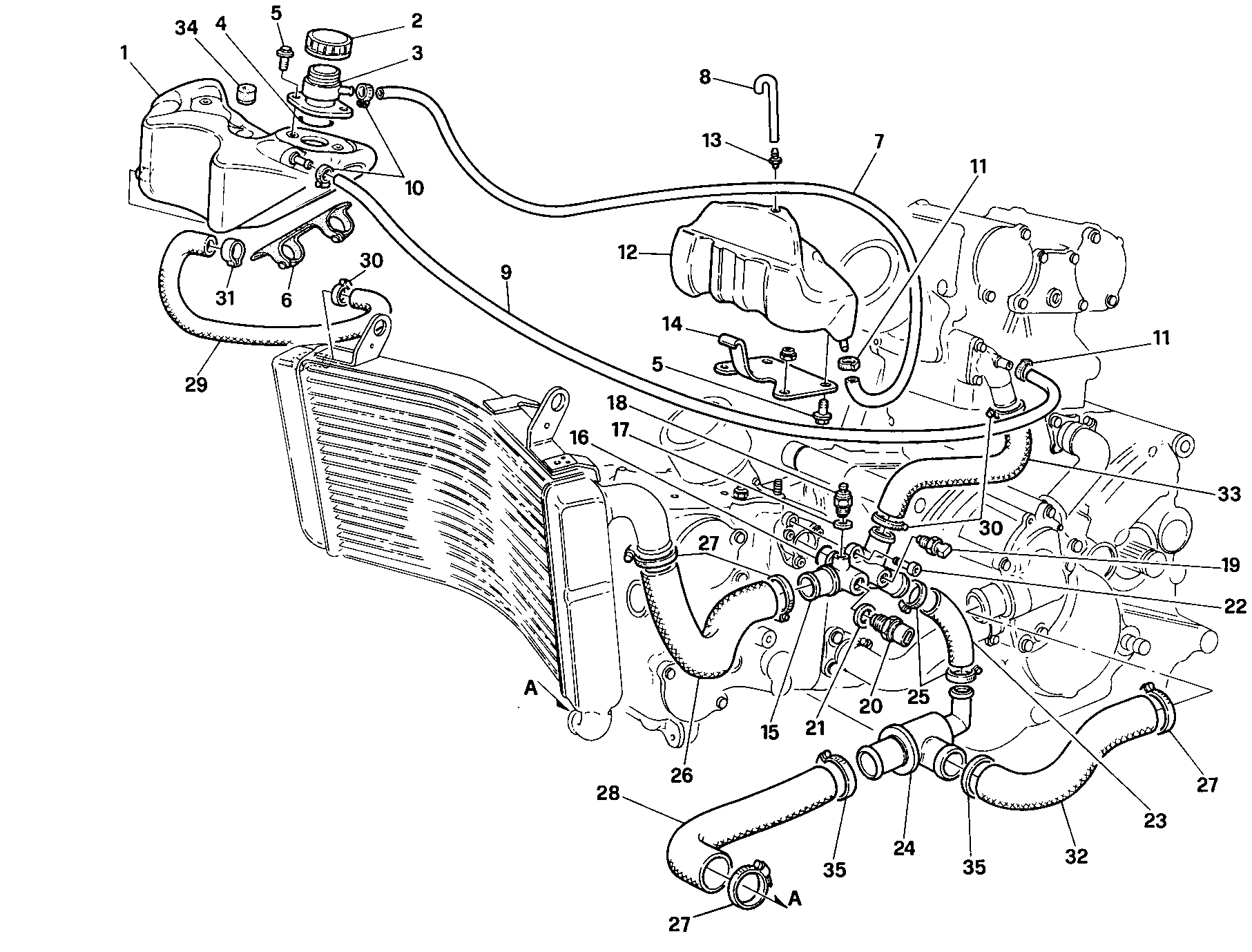 033 CIRCUIT DE REFROIDISSEMENT POUR SUPERBIKE 916 SP 1994