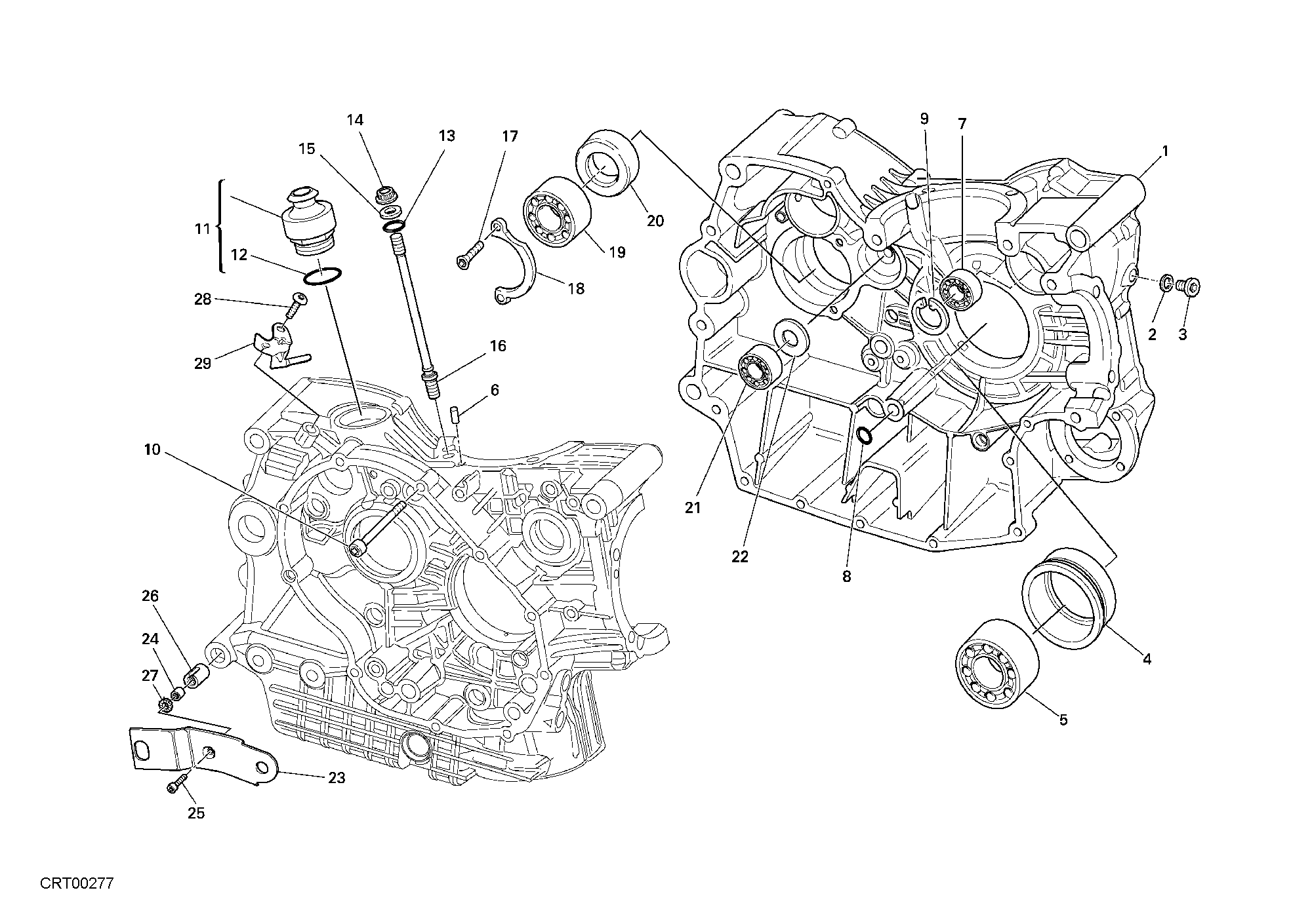 010 CARTER MOTEUR POUR SUPERBIKE 749 DARK 2006