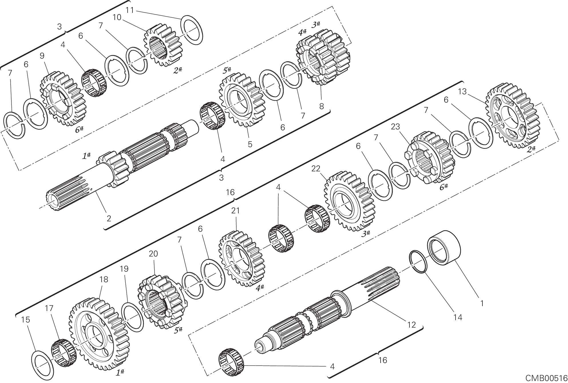 03A BOITE DE VITESSES POUR SCRAMBLER 1100 PRO DARK 2023