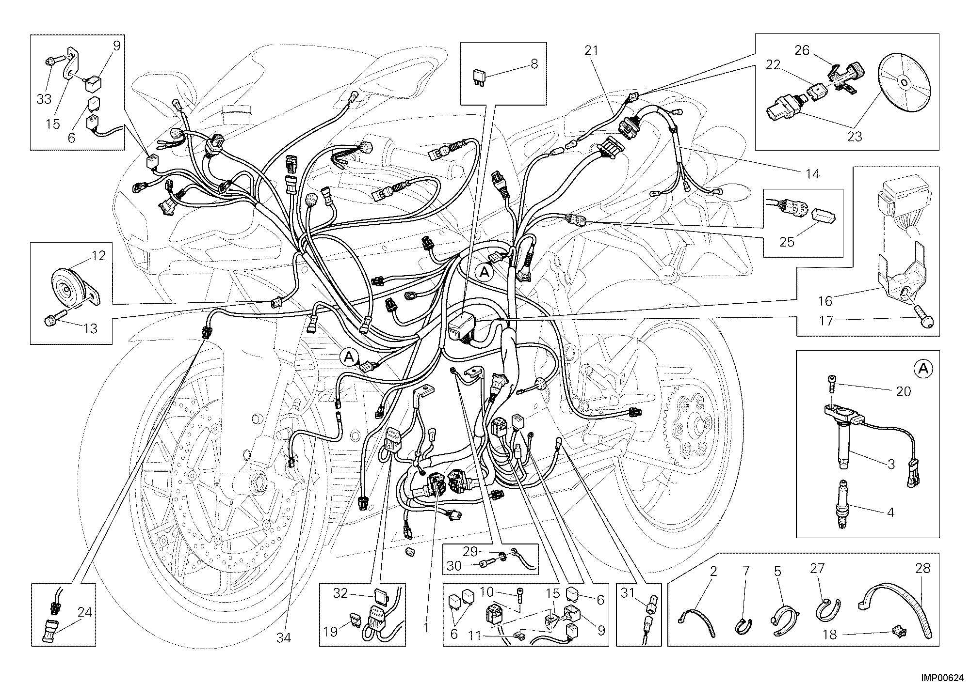 18A FAISCEAU DE FILS POUR SUPERBIKE 1198 2010