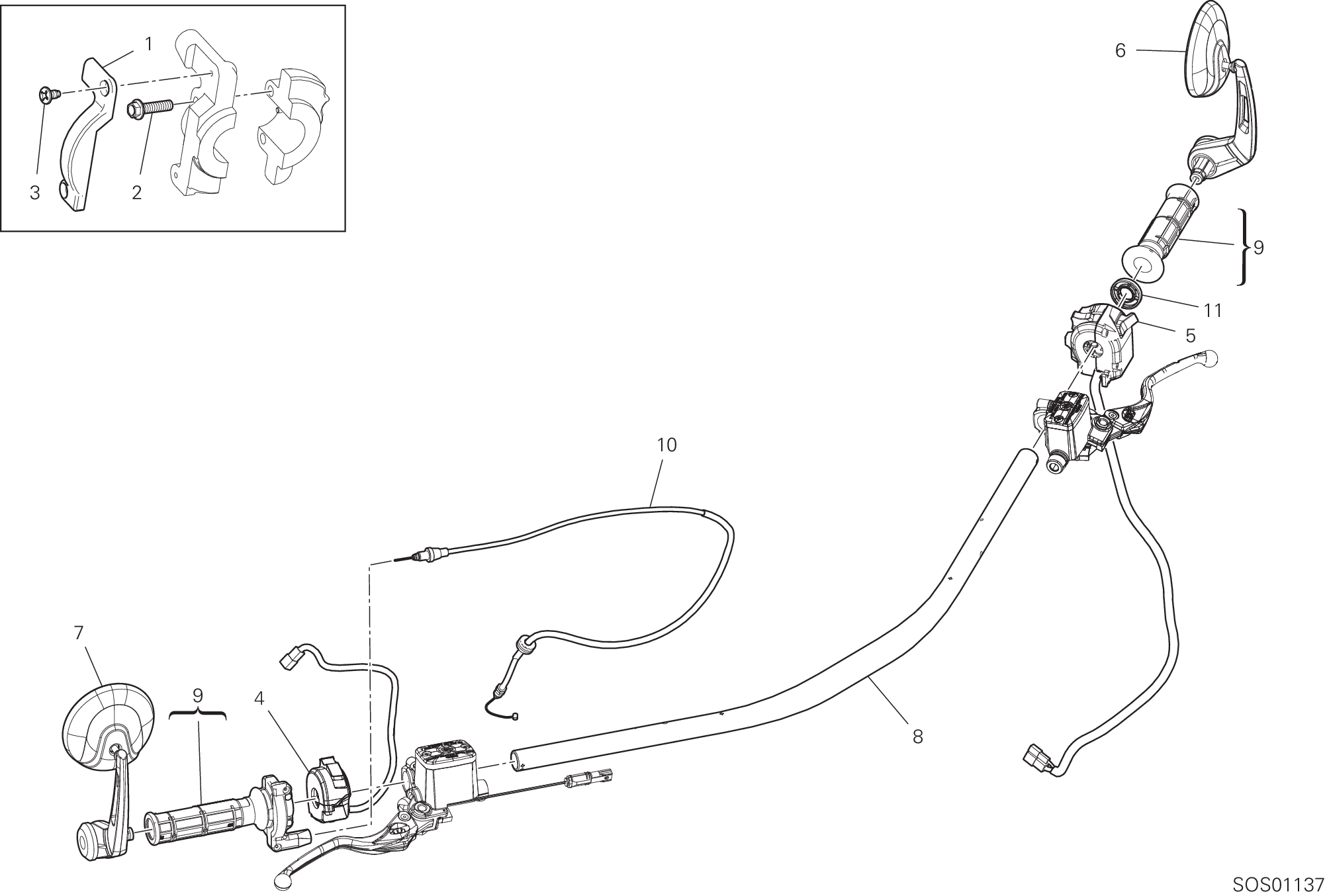 22A GUIDON POUR SCRAMBLER NIGHTSHIFT 2022