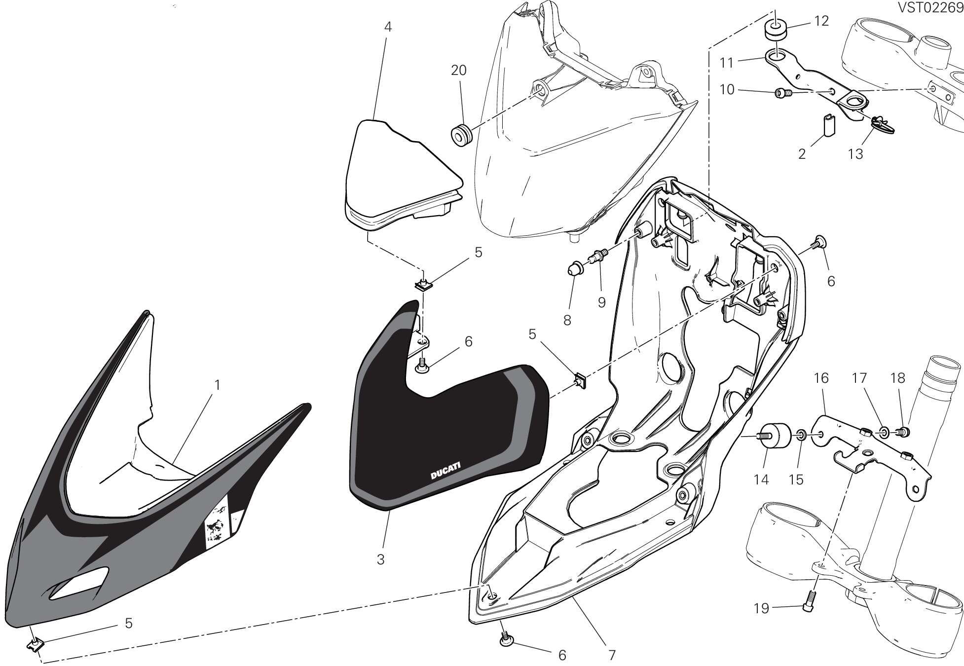 36A CAPOT AVANT POUR HYPERMOTARD 950 RVE 2023