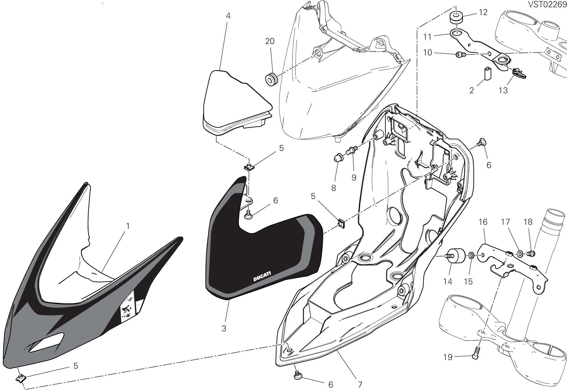 36A CAPOT AVANT POUR HYPERMOTARD 950 RVE 2023